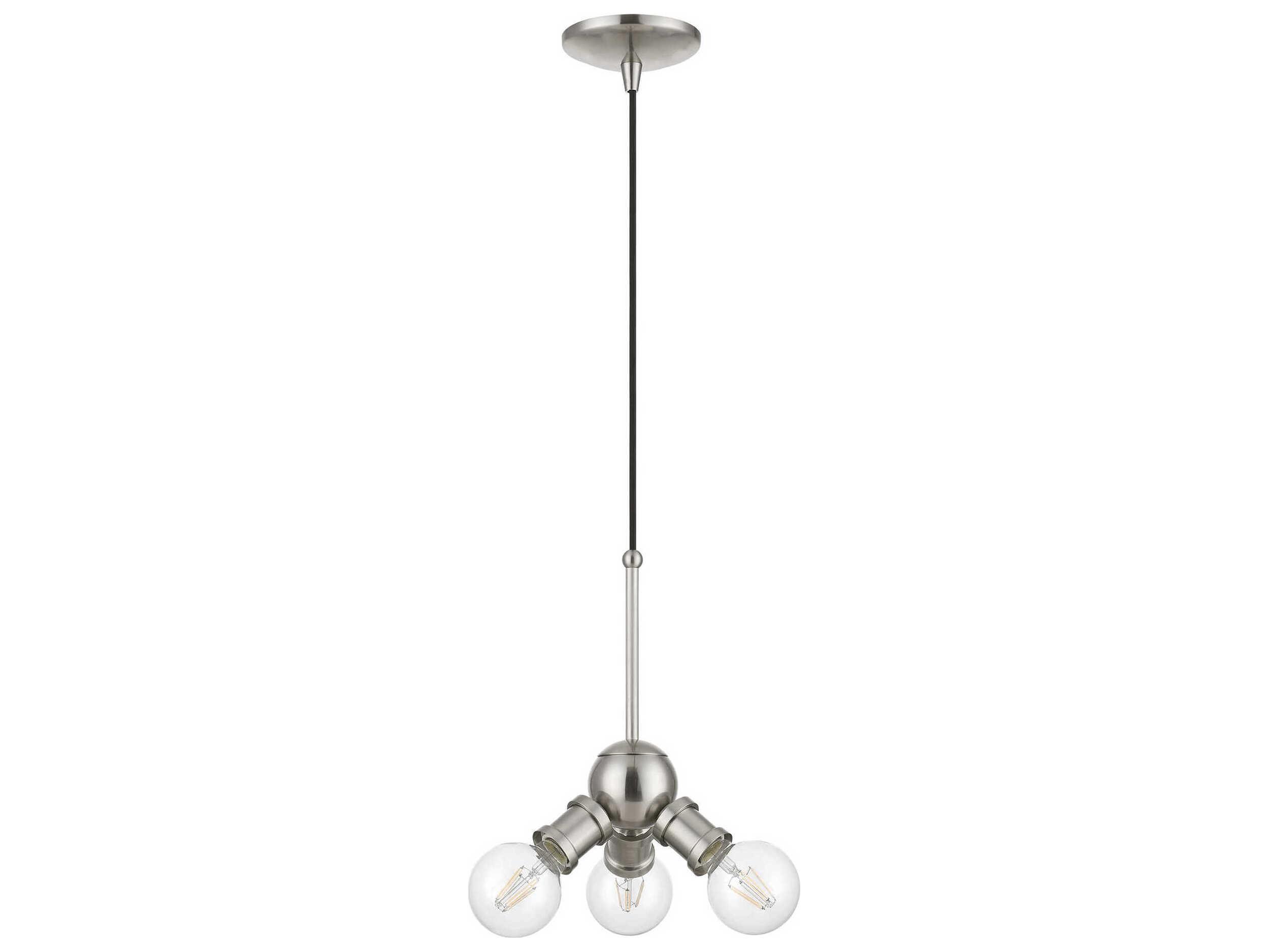 Livex Lighting Lansdale 3-Light Brushed Nickel Mini Pendant