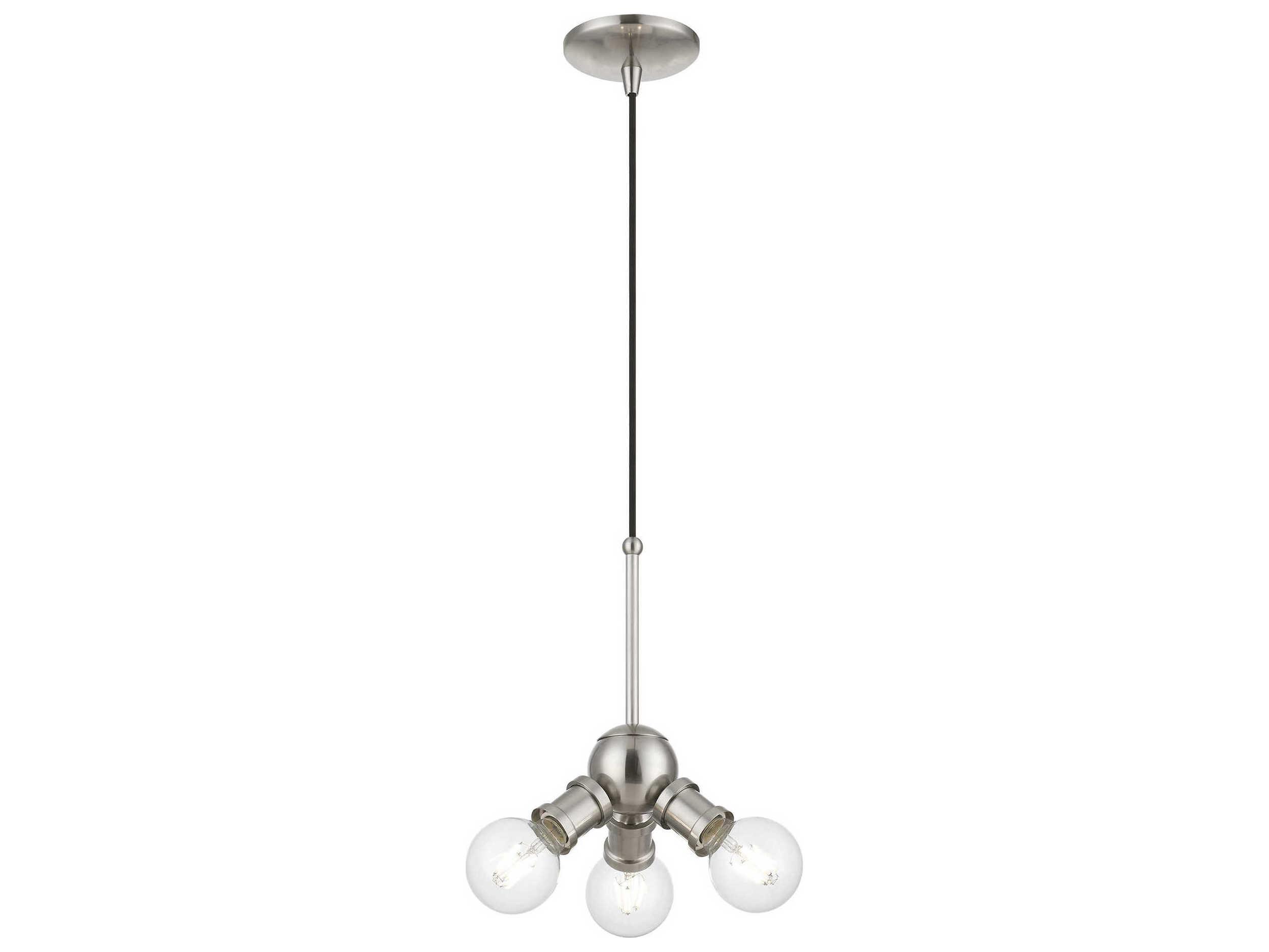 Livex Lighting Lansdale 3-Light Brushed Nickel Mini Pendant