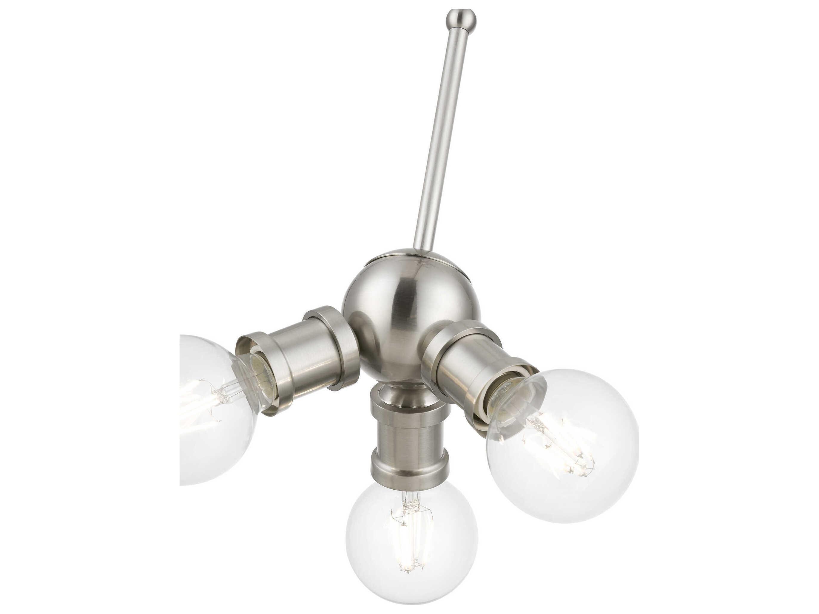 Livex Lighting Lansdale 3-Light Brushed Nickel Mini Pendant