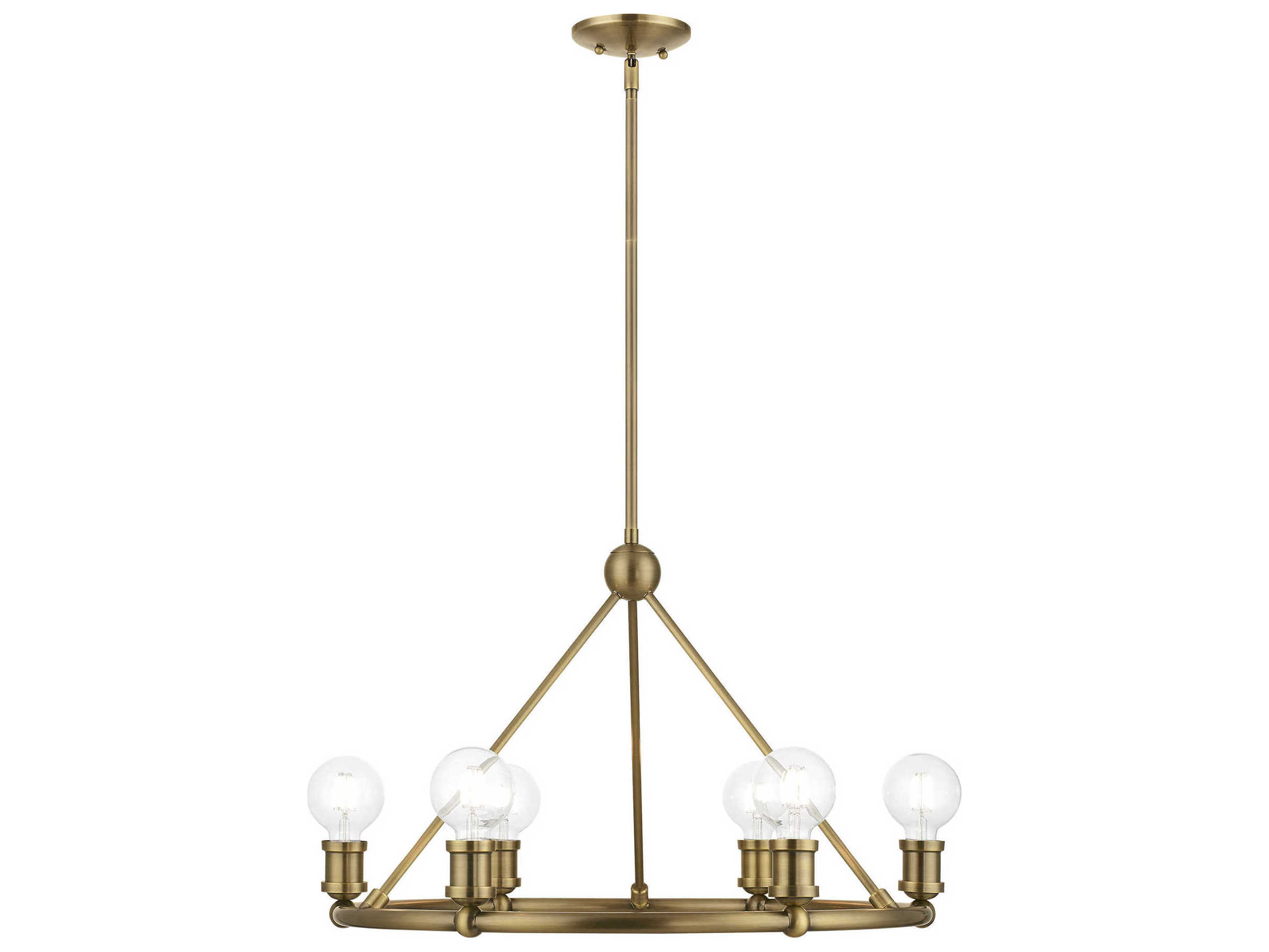 Livex Lighting Lansdale 6-Light Antique Brass Chandelier