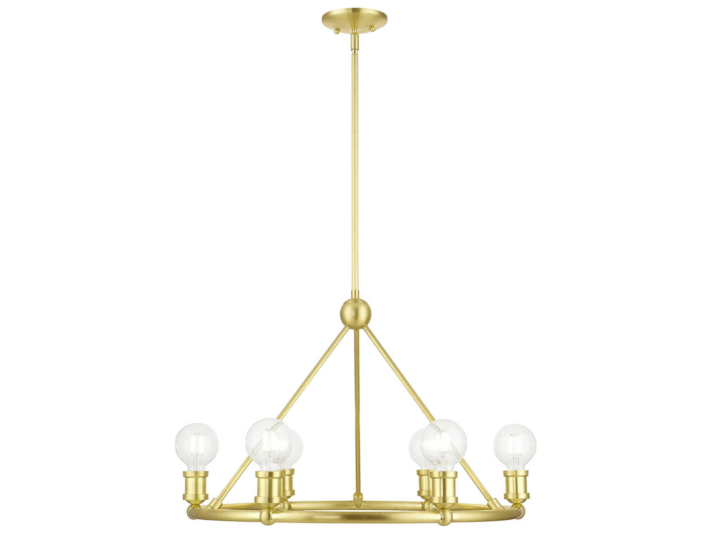Livex Lighting Lansdale 6-Light Satin Brass Chandelier