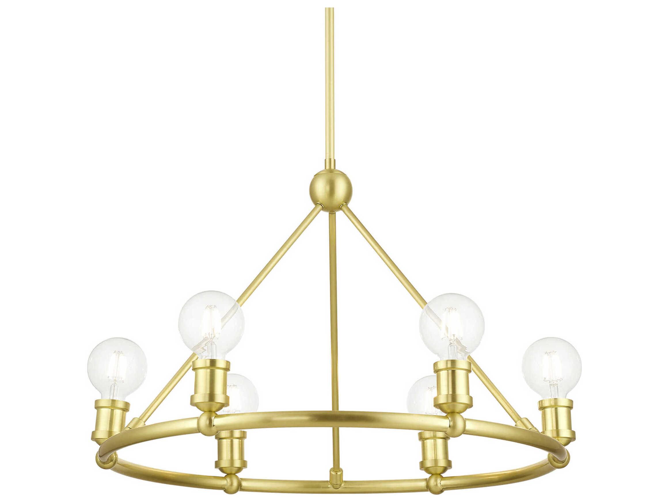 Livex Lighting Lansdale 6-Light Satin Brass Chandelier