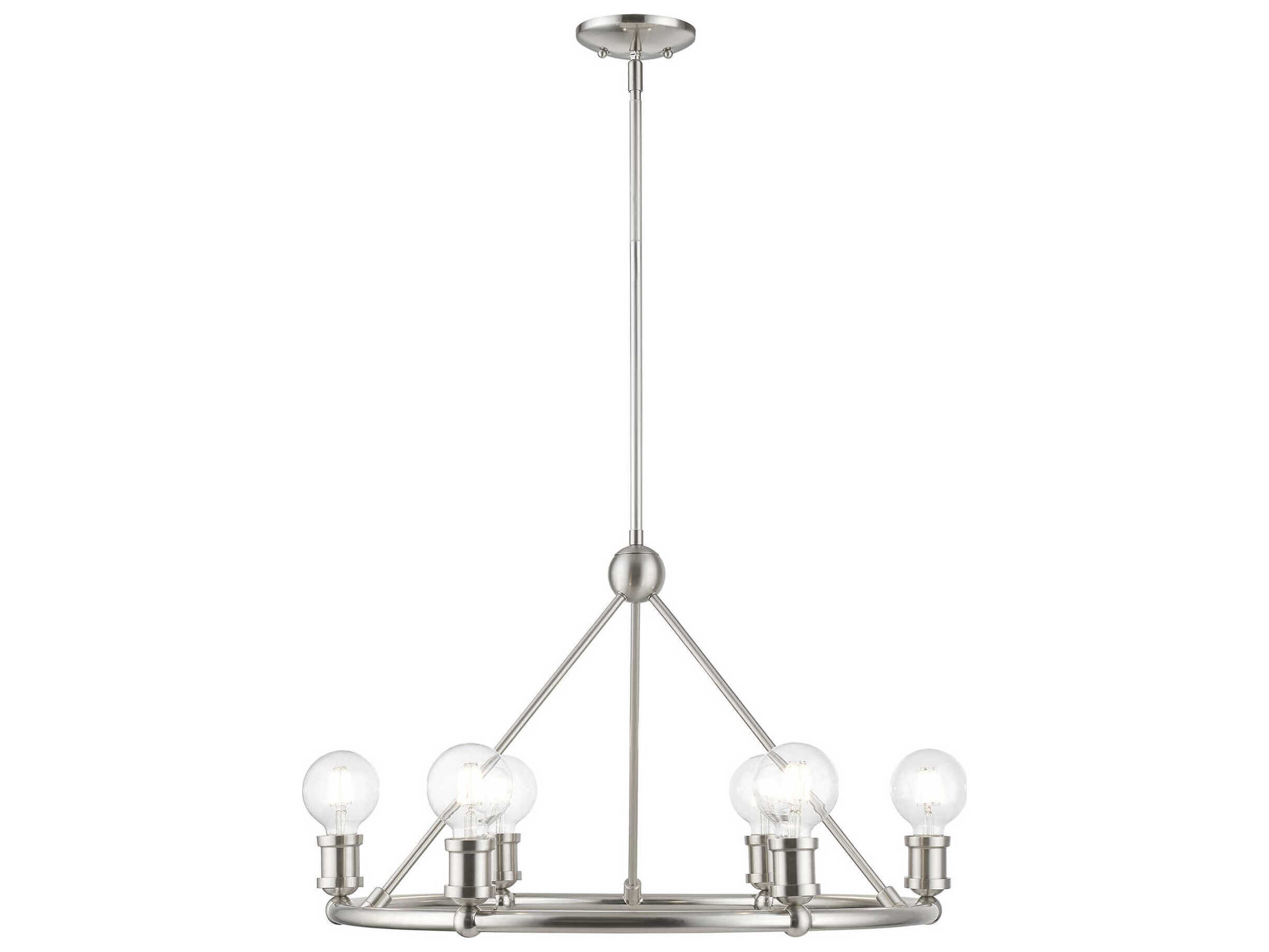 Livex Lighting Lansdale 6-Light Brushed Nickel Chandelier
