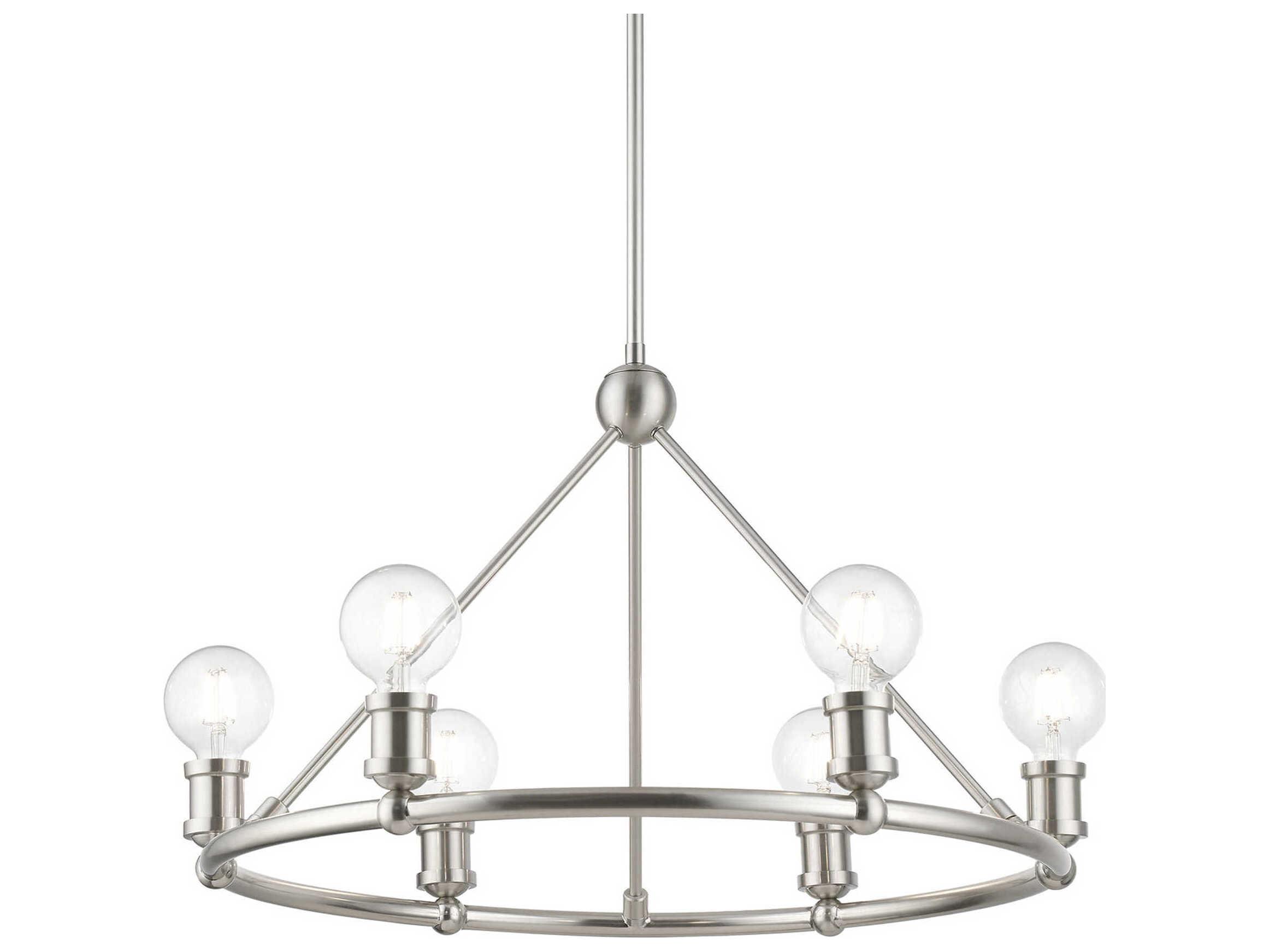 Livex Lighting Lansdale 6-Light Brushed Nickel Chandelier