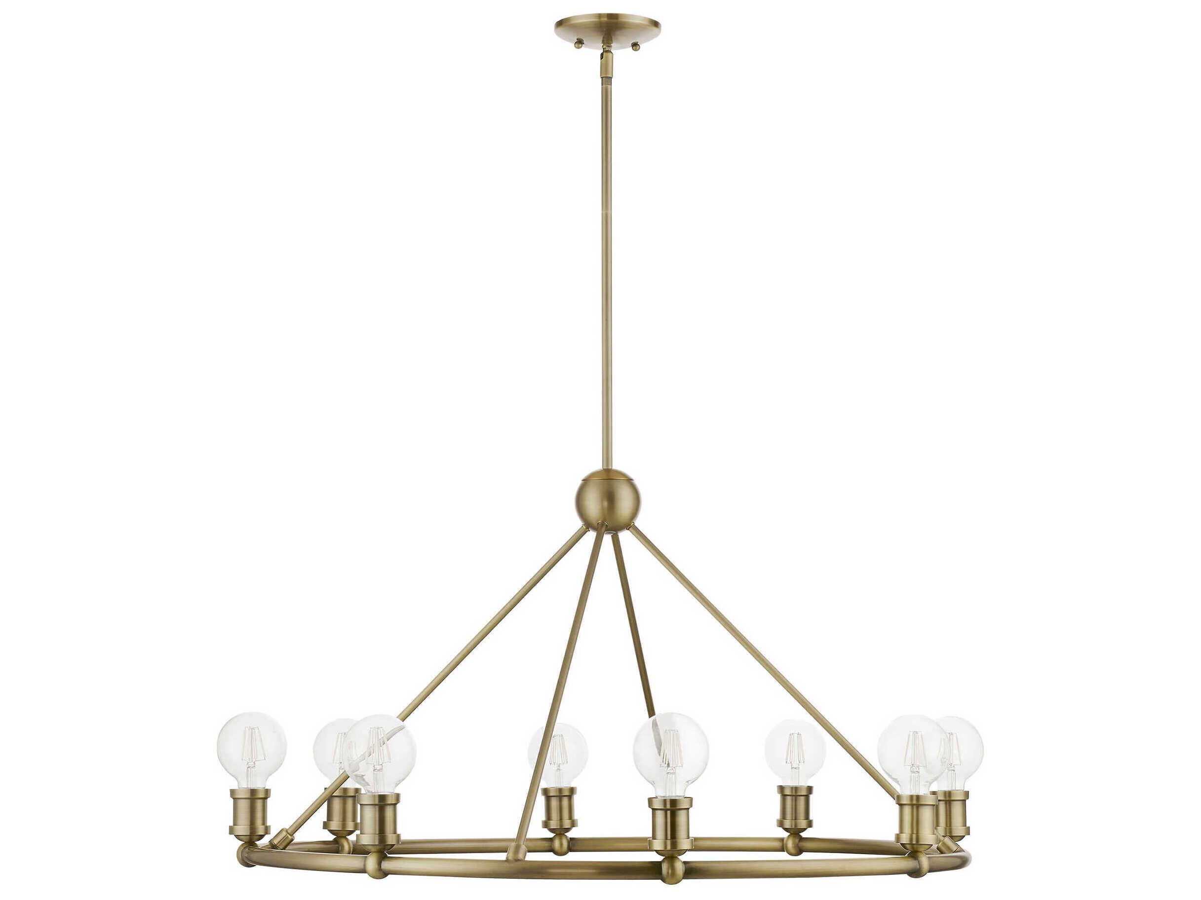 Livex Lighting Lansdale 8-Light Antique Brass Chandelier