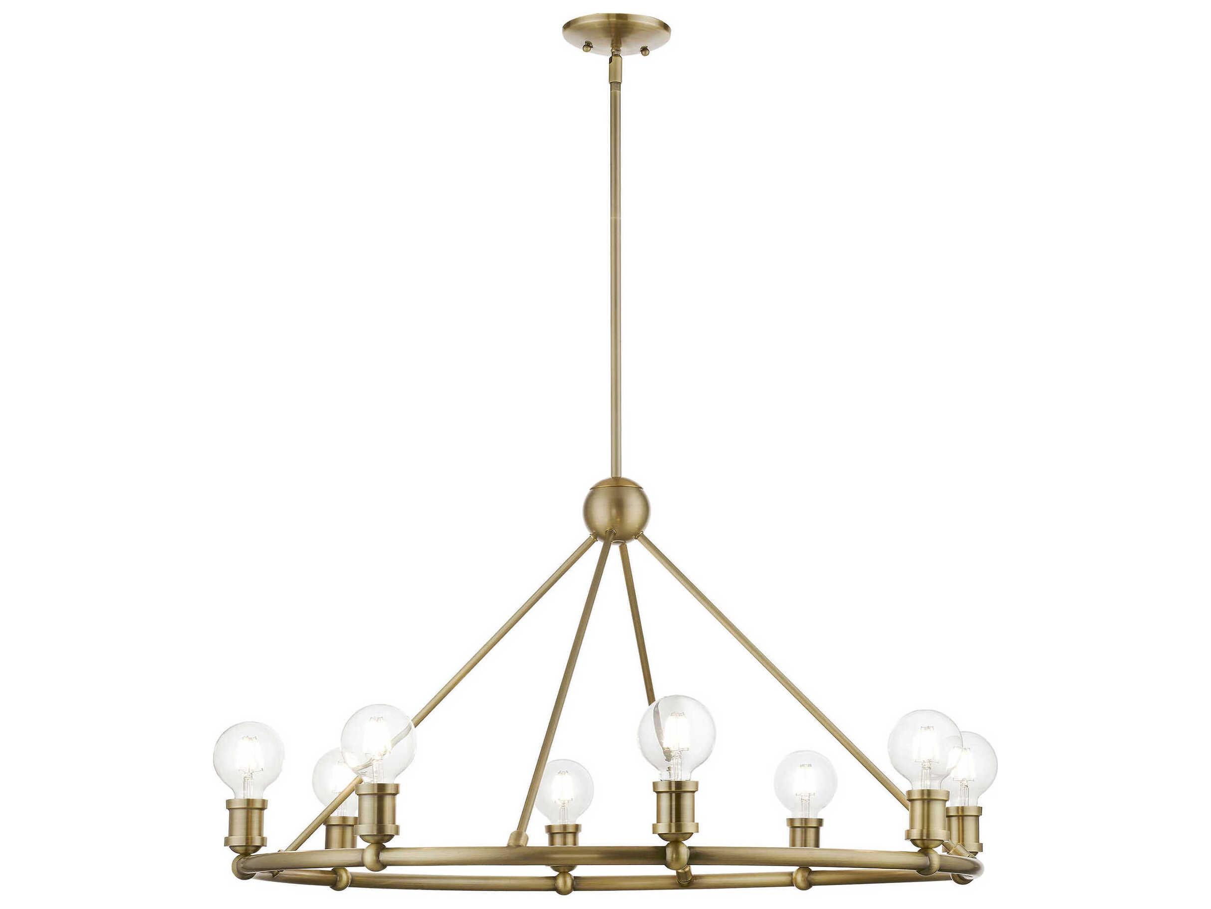 Livex Lighting Lansdale 8-Light Antique Brass Chandelier