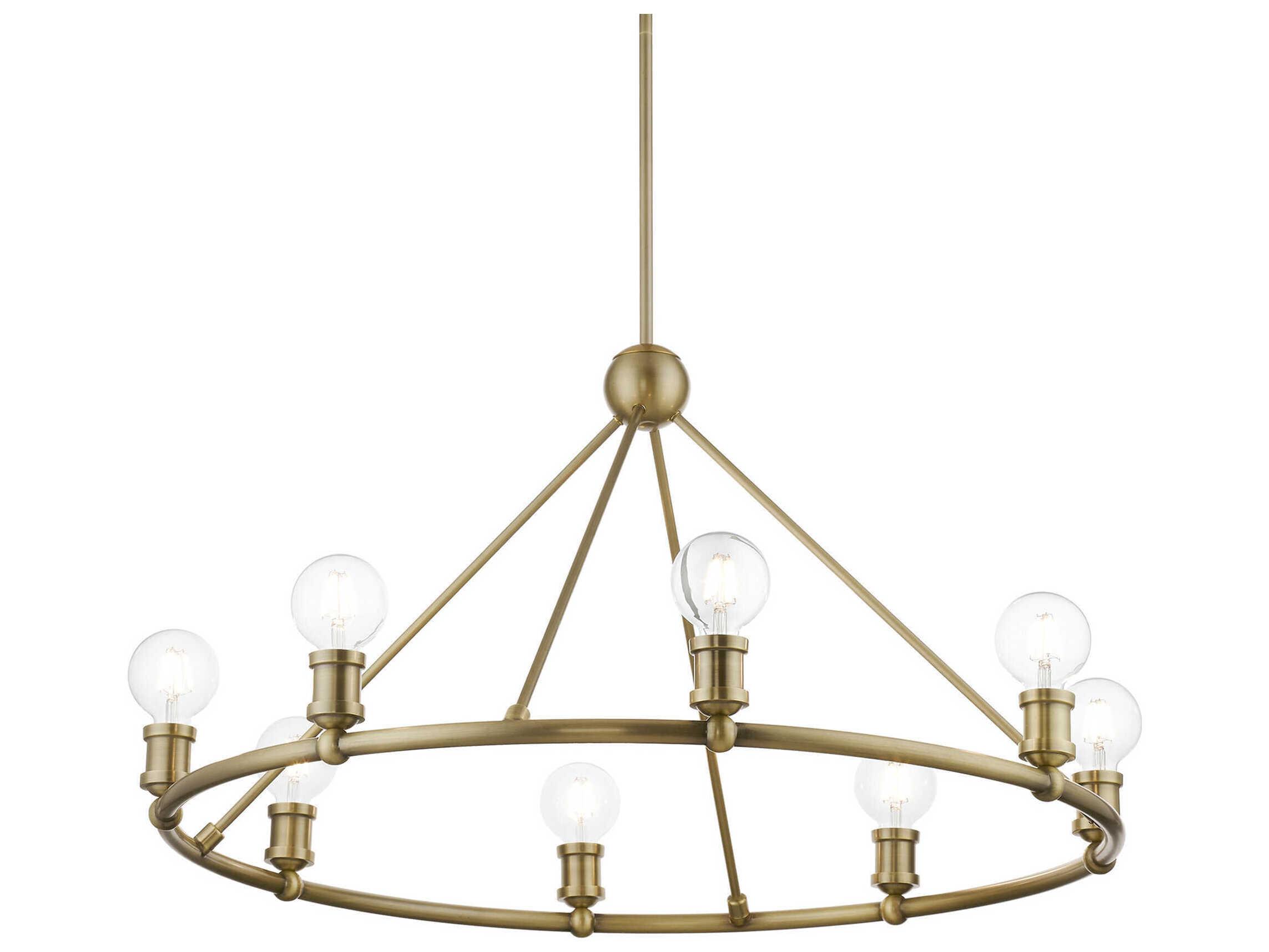 Livex Lighting Lansdale 8-Light Antique Brass Chandelier