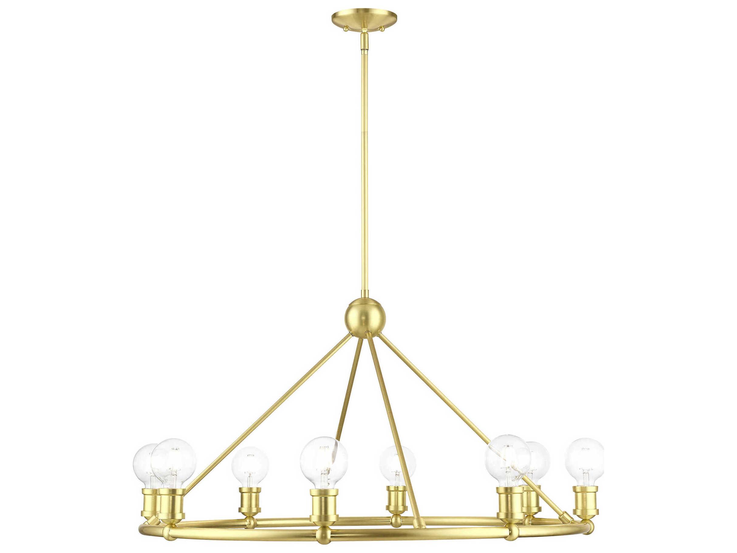 Livex Lighting Lansdale 8-Light Satin Brass Chandelier