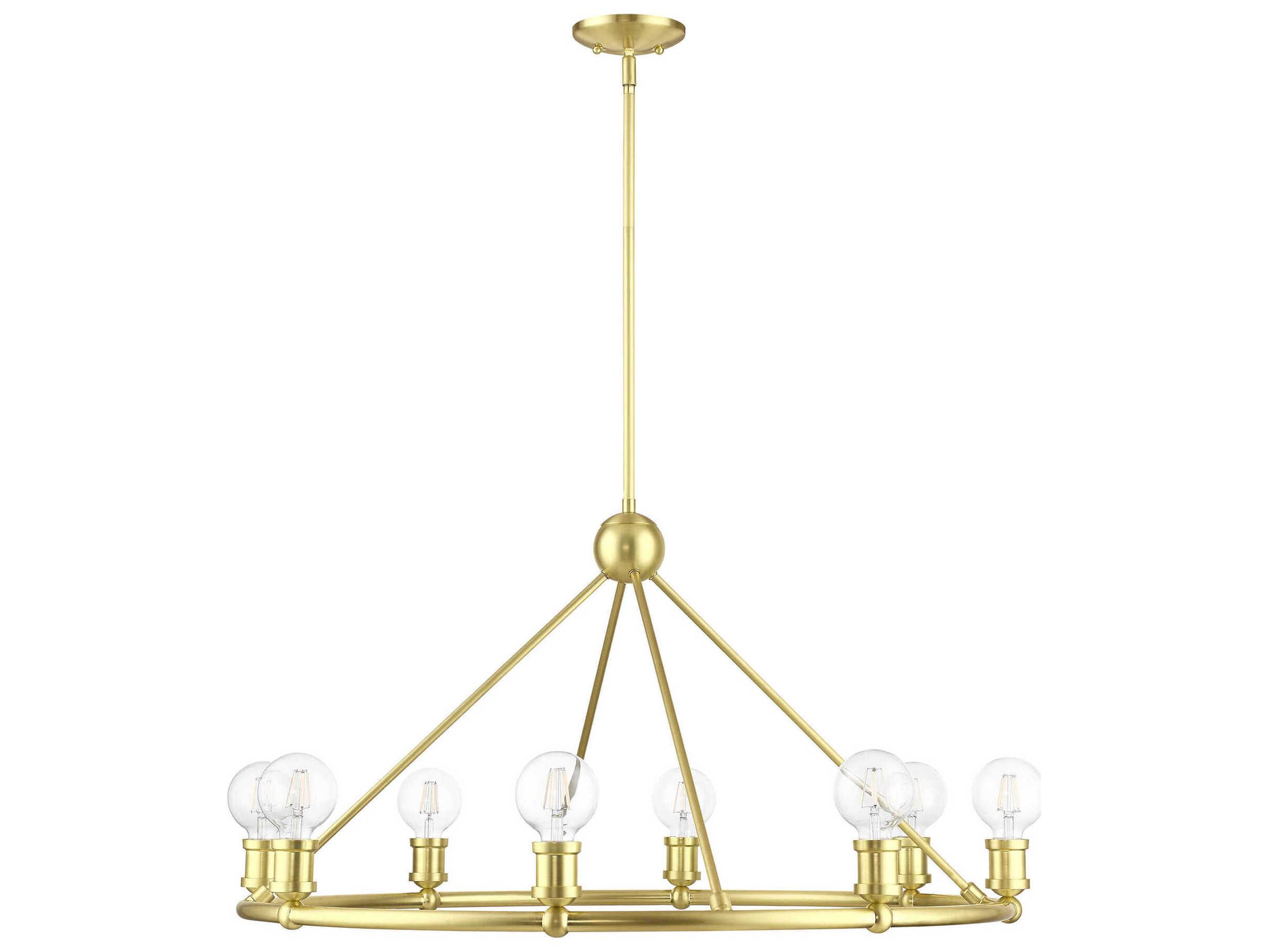 Livex Lighting Lansdale 8-Light Satin Brass Chandelier