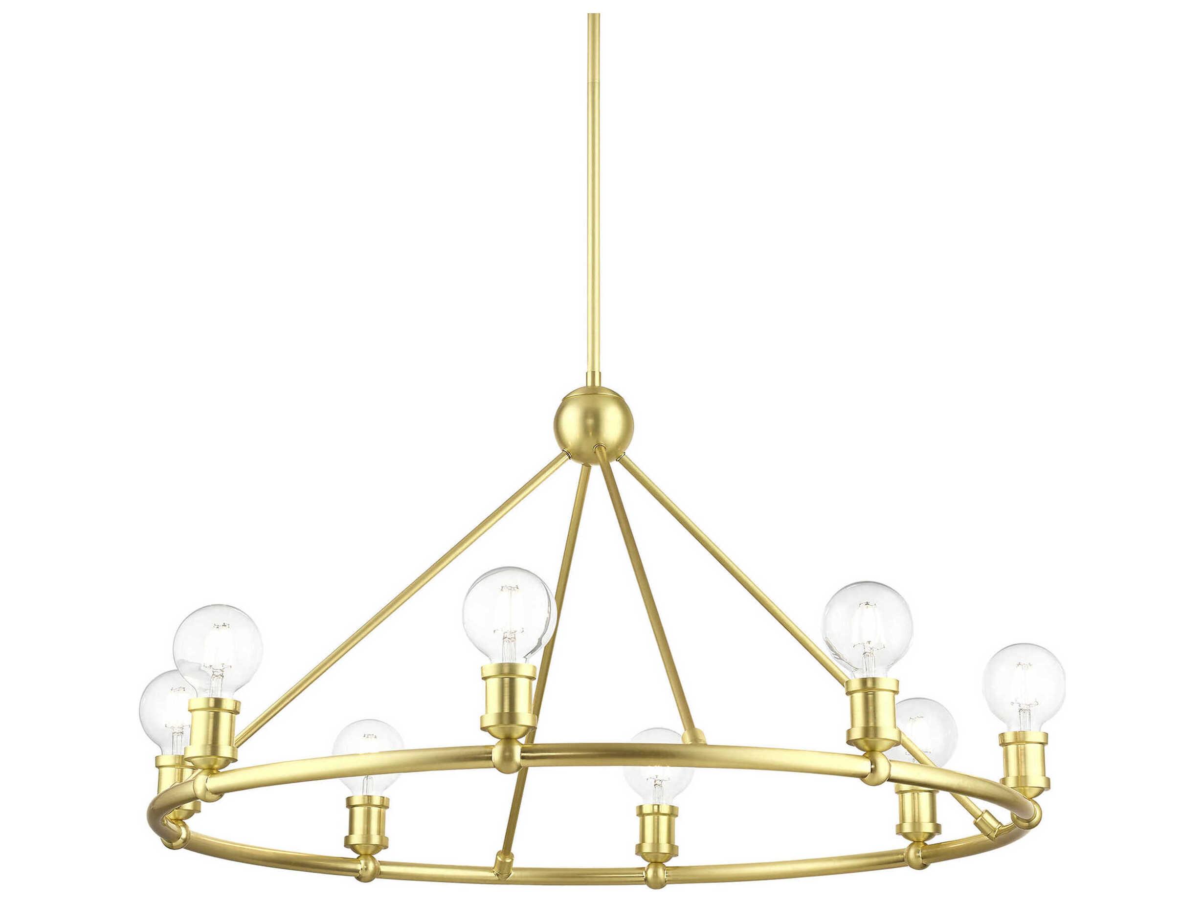 Livex Lighting Lansdale 8-Light Satin Brass Chandelier