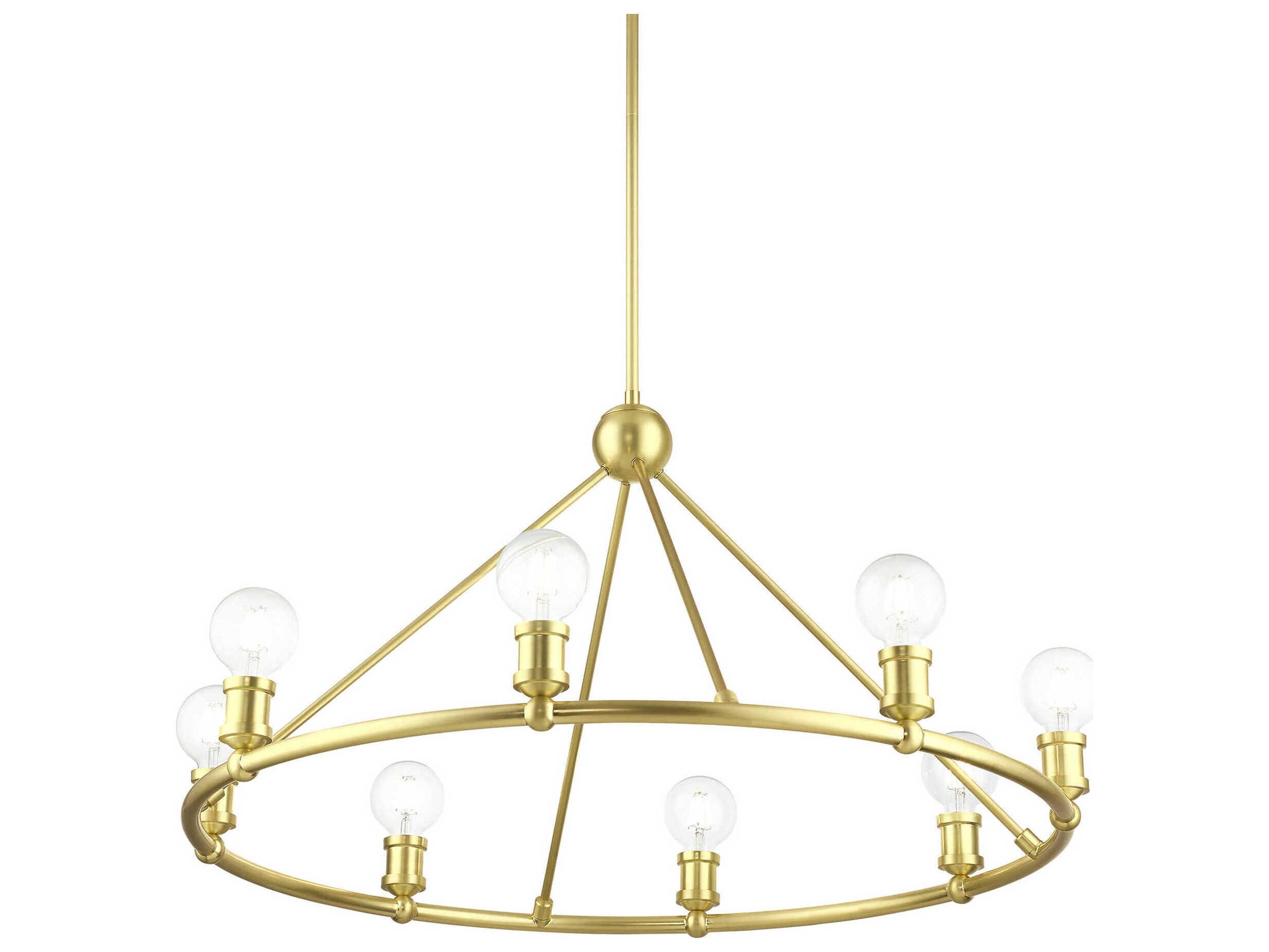 Livex Lighting Lansdale 8-Light Satin Brass Chandelier