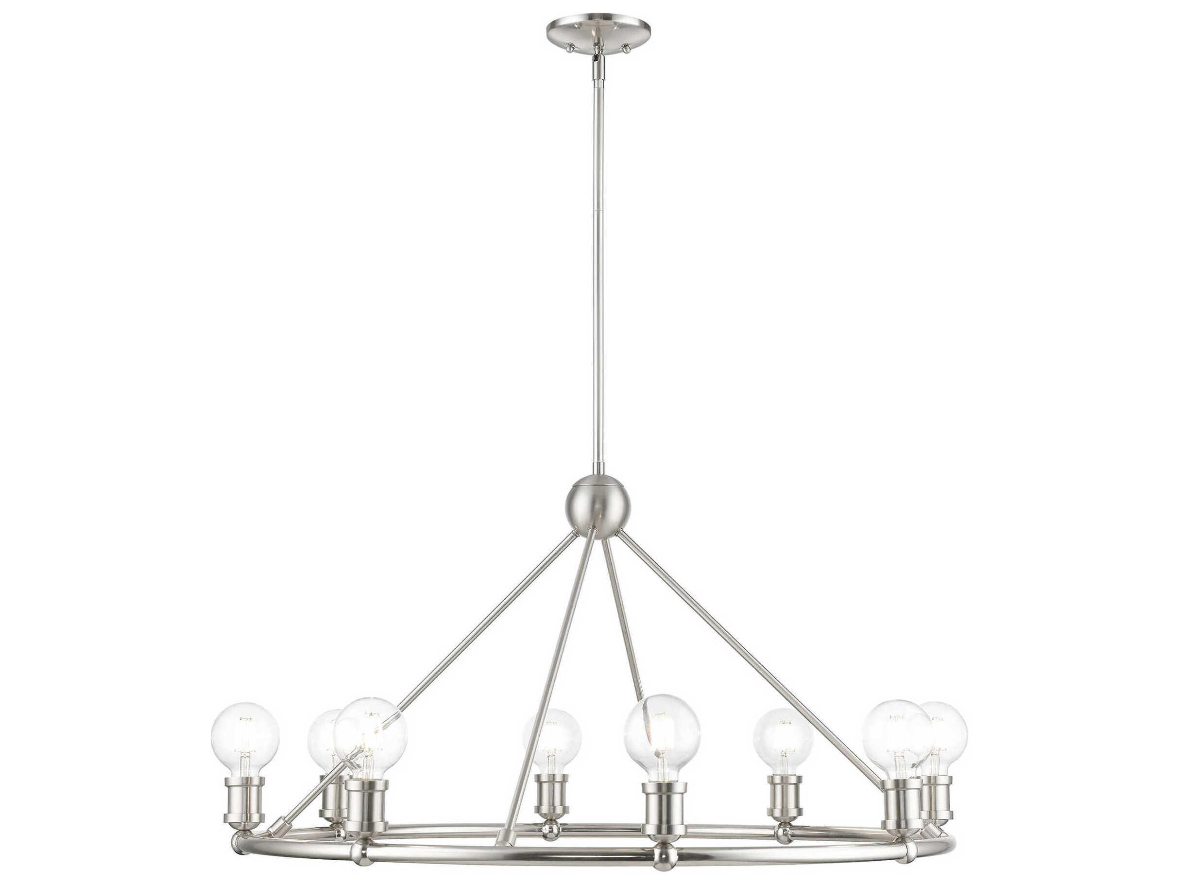 Livex Lighting Lansdale 8-Light Brushed Nickel Chandelier