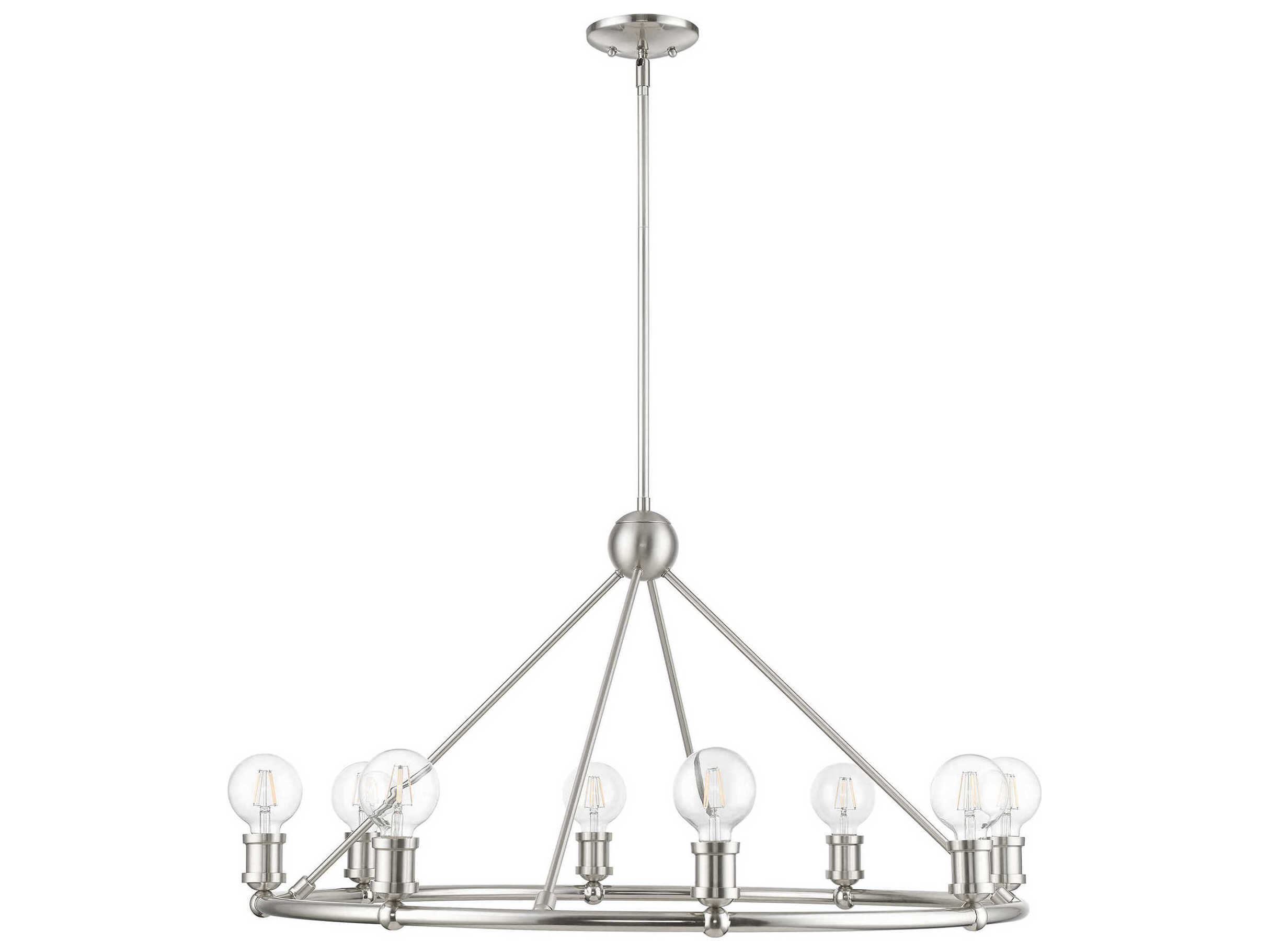 Livex Lighting Lansdale 8-Light Brushed Nickel Chandelier
