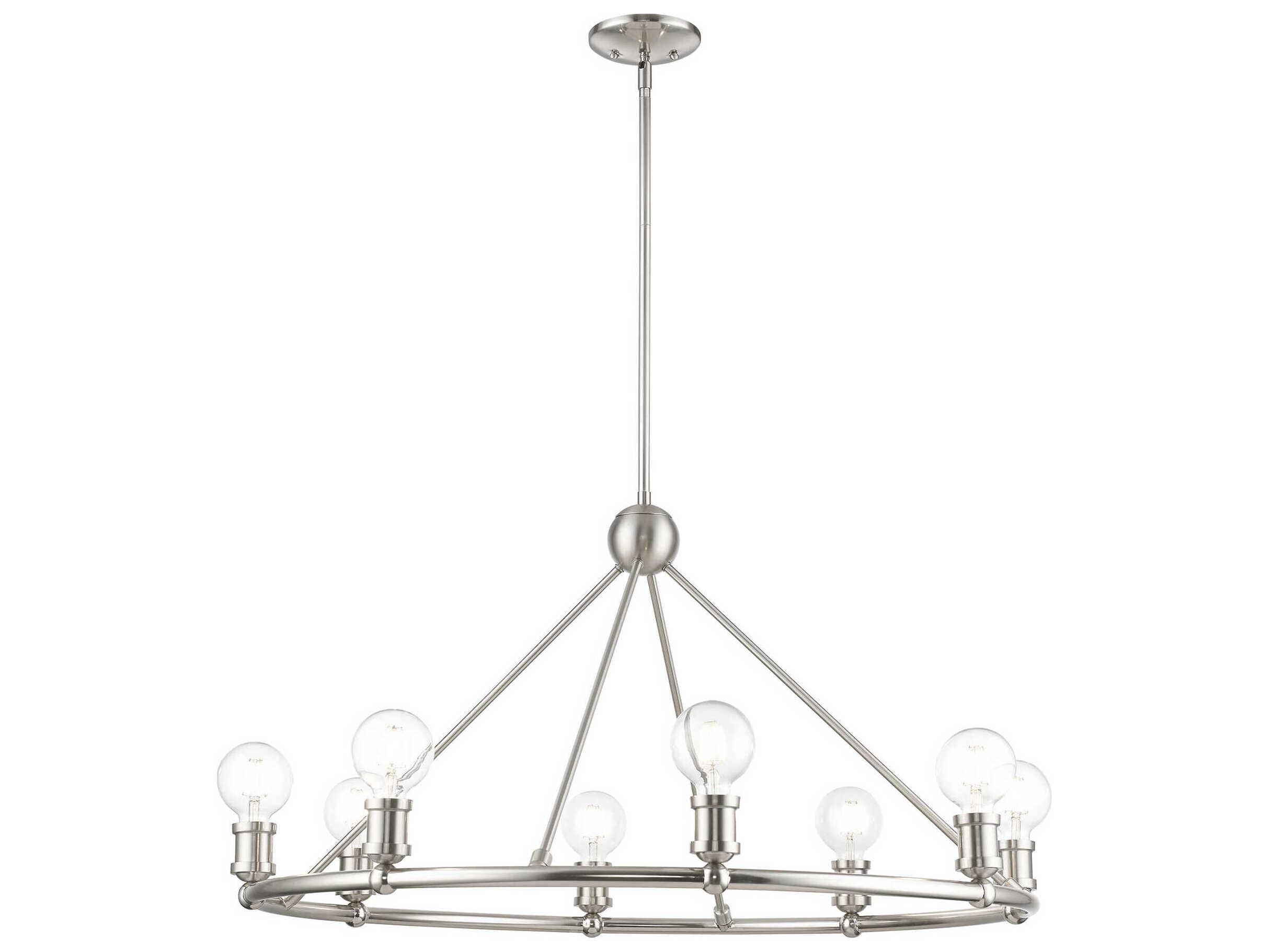 Livex Lighting Lansdale 8-Light Brushed Nickel Chandelier