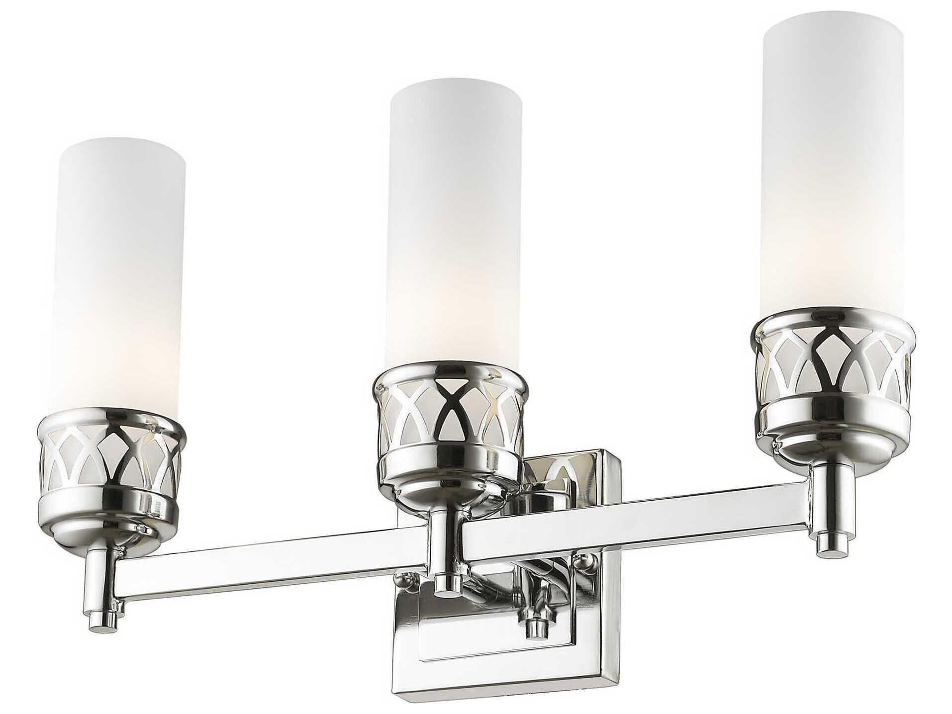 Livex Lighting Westfield 3-Light Polished Chrome Glass Vanity Light