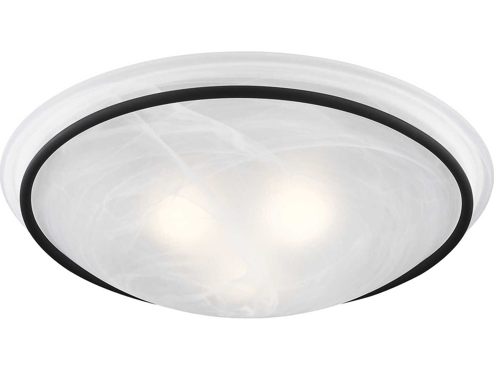 Livex Lighting Newburgh 3-Light Black Glass Bowl Semi Flush Mount