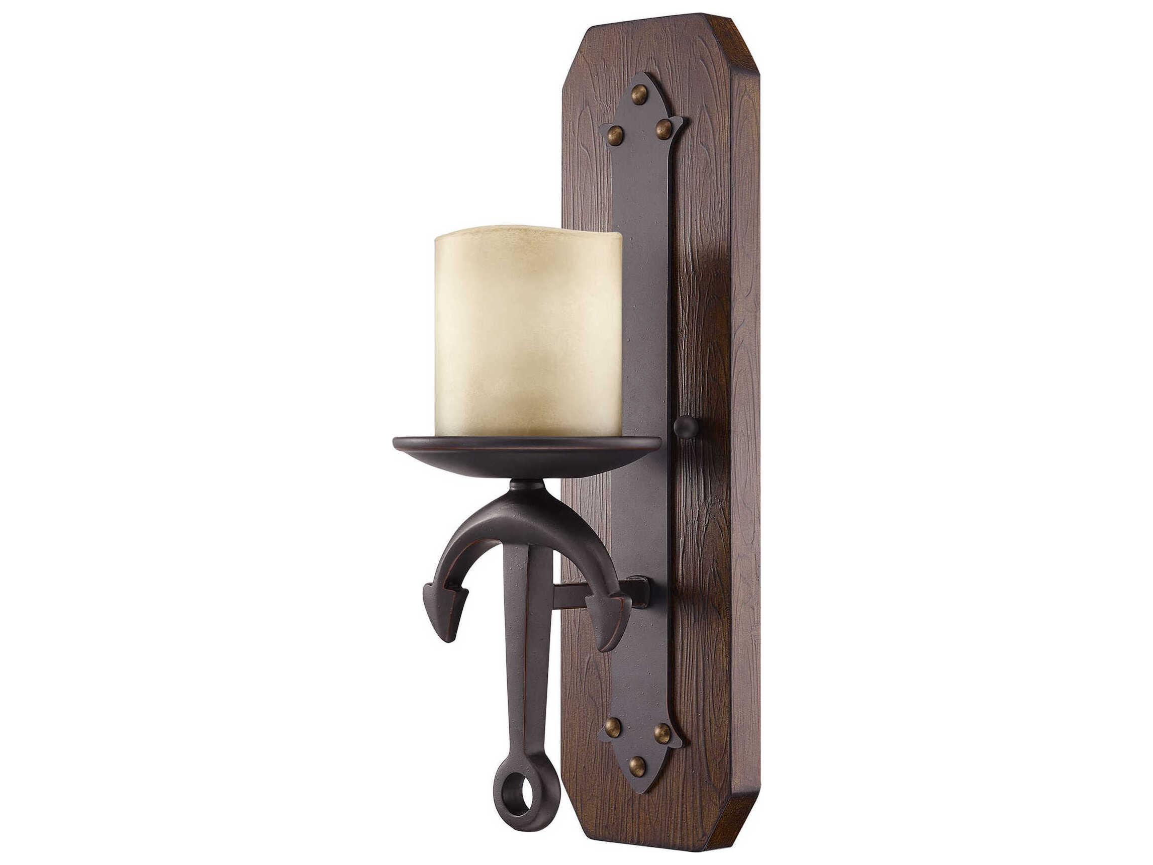 Livex Lighting Cape May 1-Light Olde Bronze Glass Wall Sconce