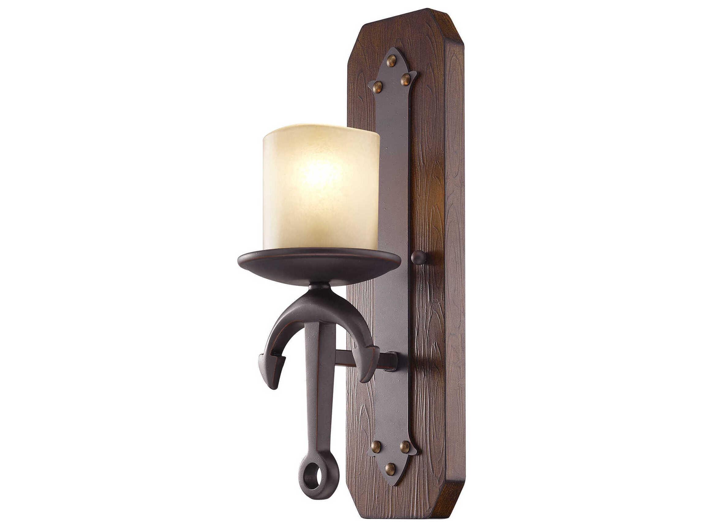 Livex Lighting Cape May 1-Light Olde Bronze Glass Wall Sconce