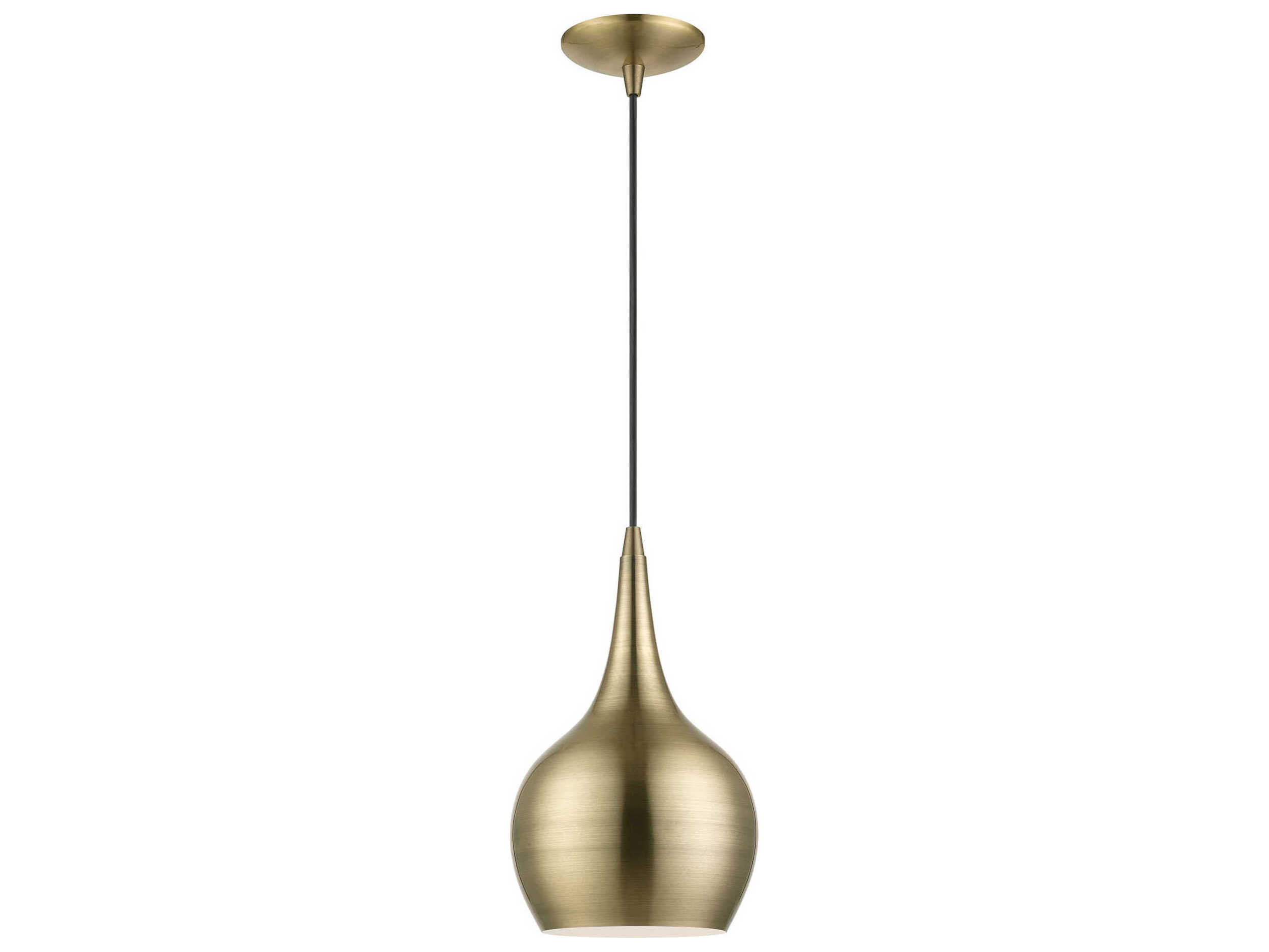 Livex Lighting Andes 1-Light Antique Brass Mini Pendant
