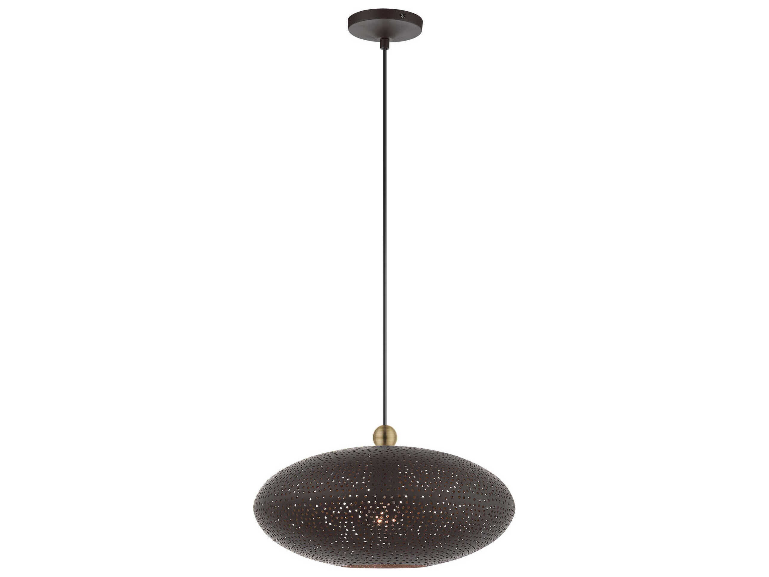 Livex Lighting Dublin 1-Light Bronze Antique Brass Pendant
