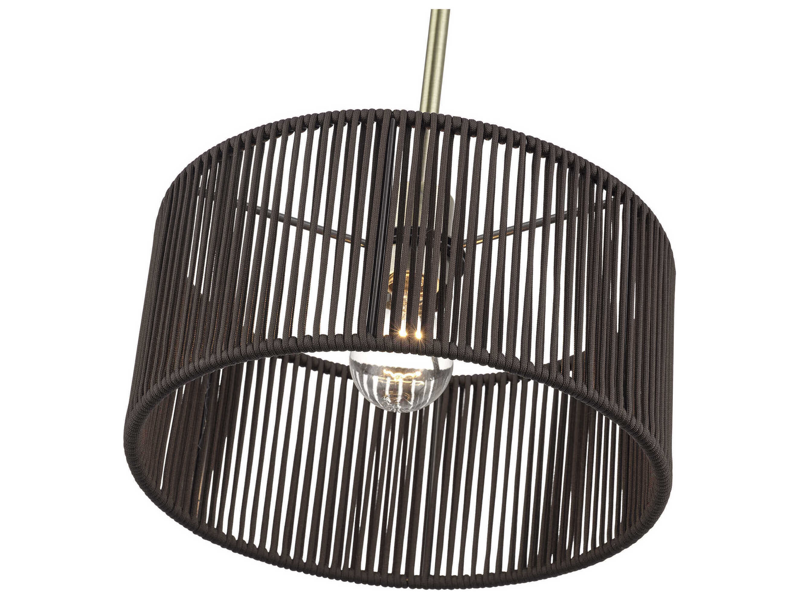 Livex Lighting Acordia 1-Light Antique Brass Round Mini Pendant