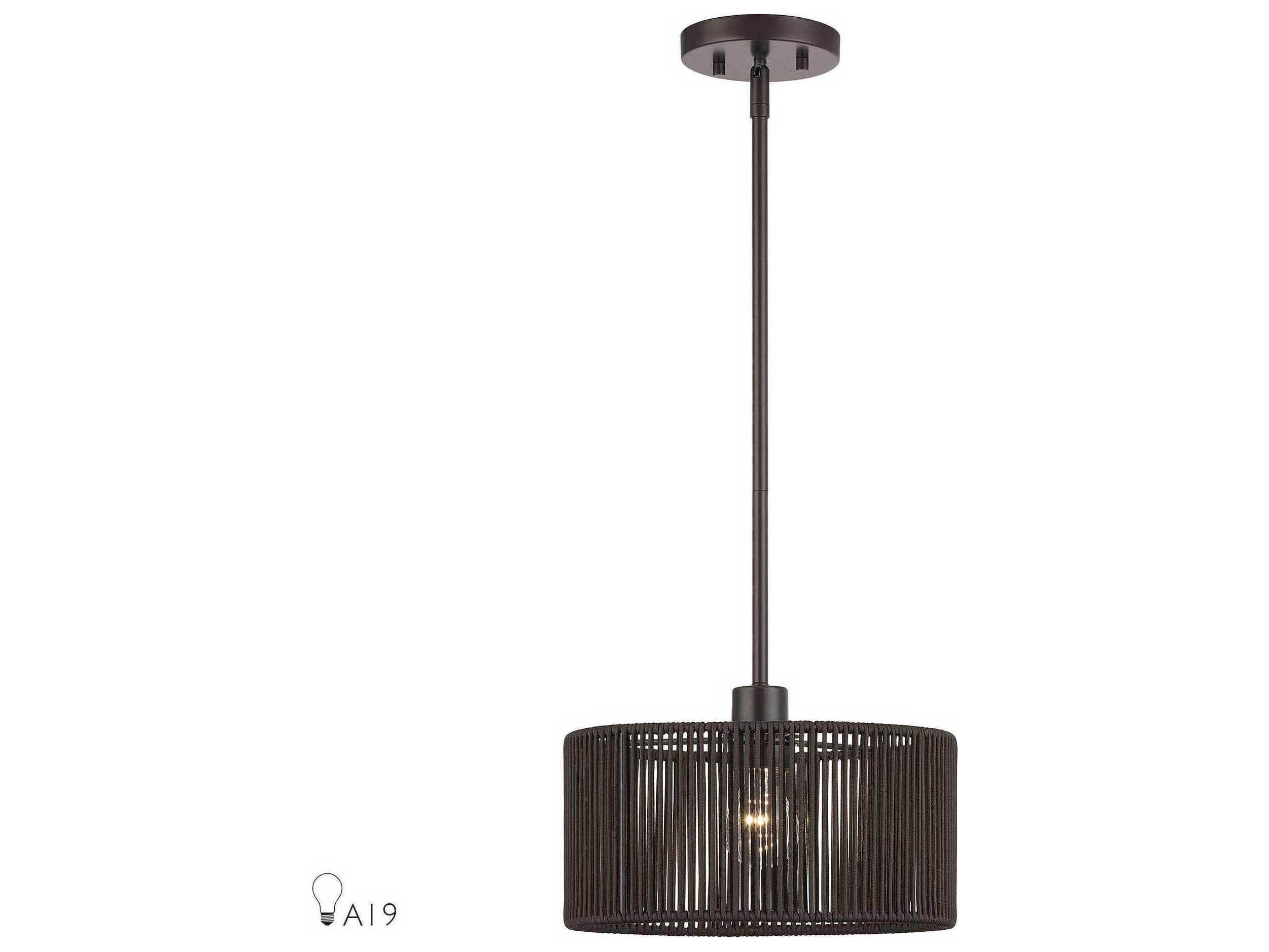 Livex Lighting Acordia 1-Light English Bronze Round Mini Pendant