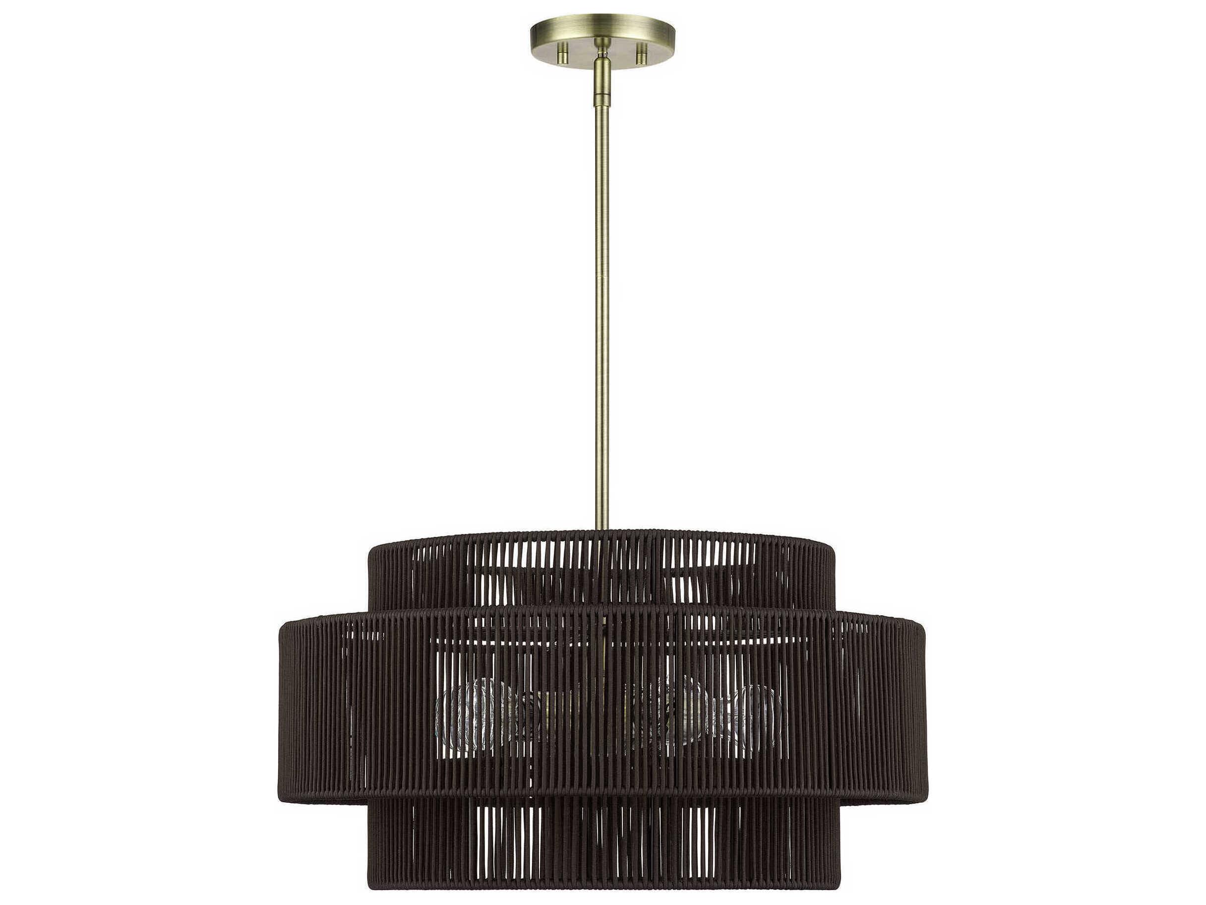 Livex Lighting Acordia 5-Light Antique Brass Round Pendant