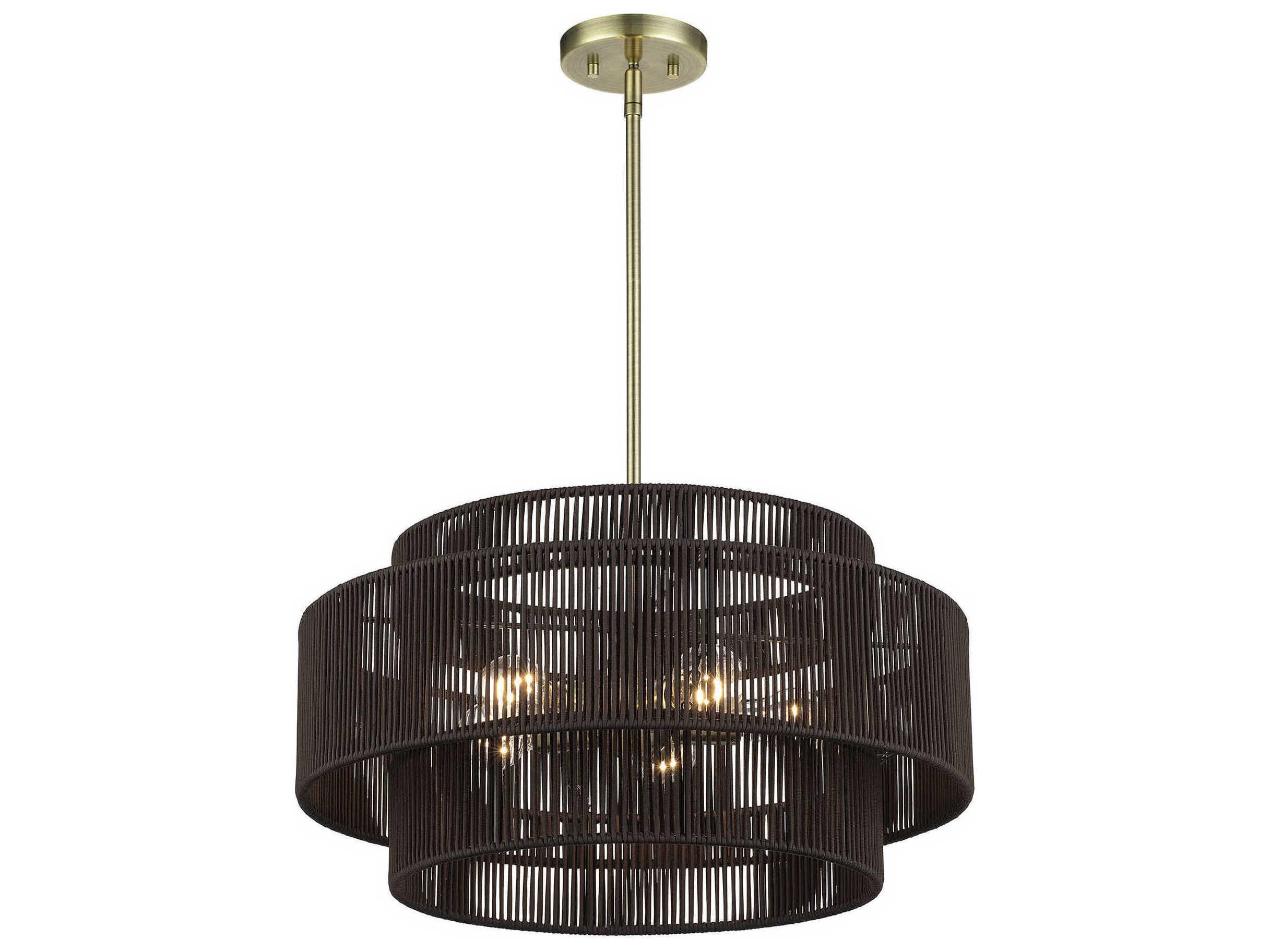 Livex Lighting Acordia 5-Light Antique Brass Round Pendant