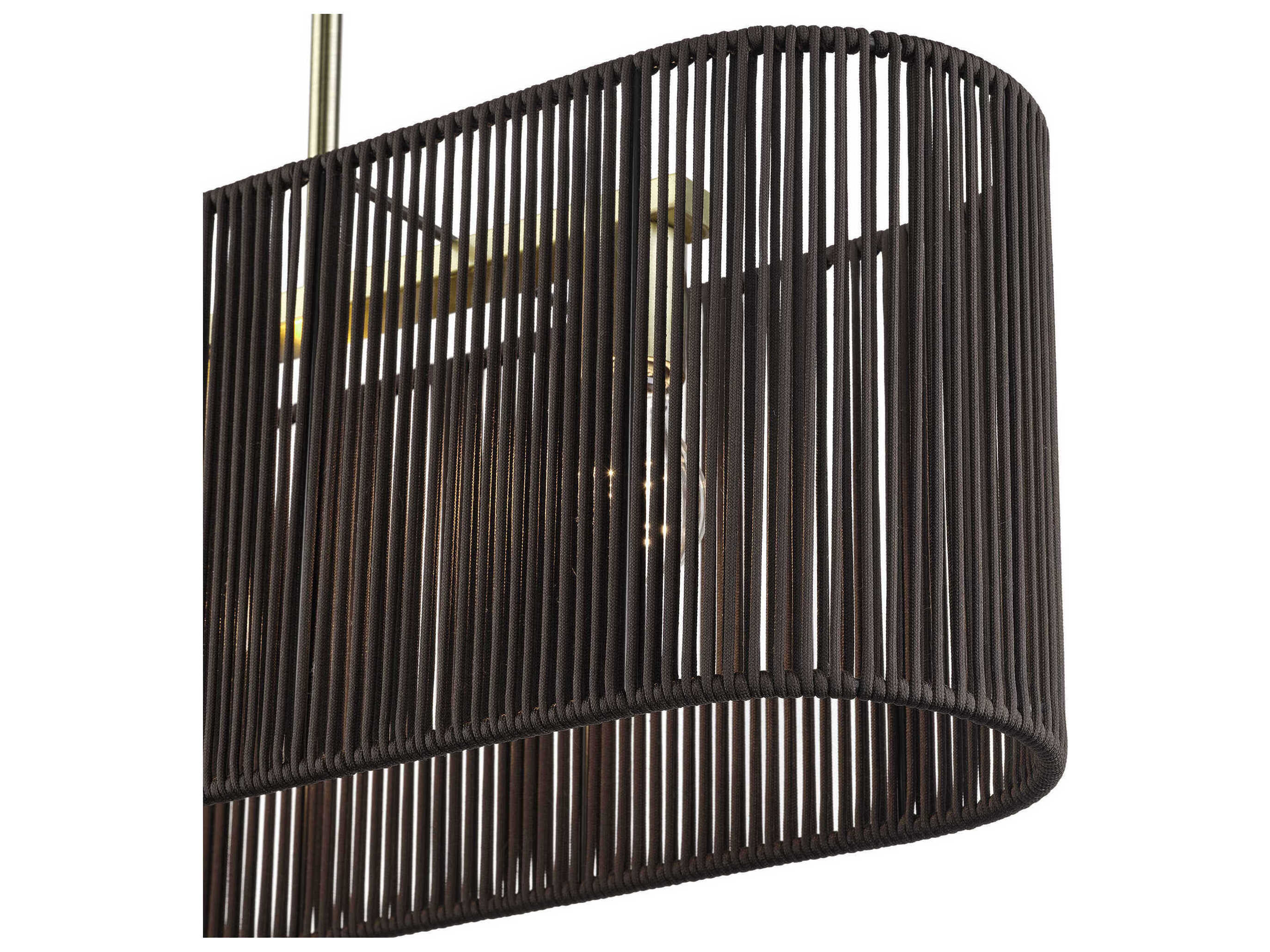 Livex Lighting Acordia 3-Light Antique Brass Linear Island Pendant