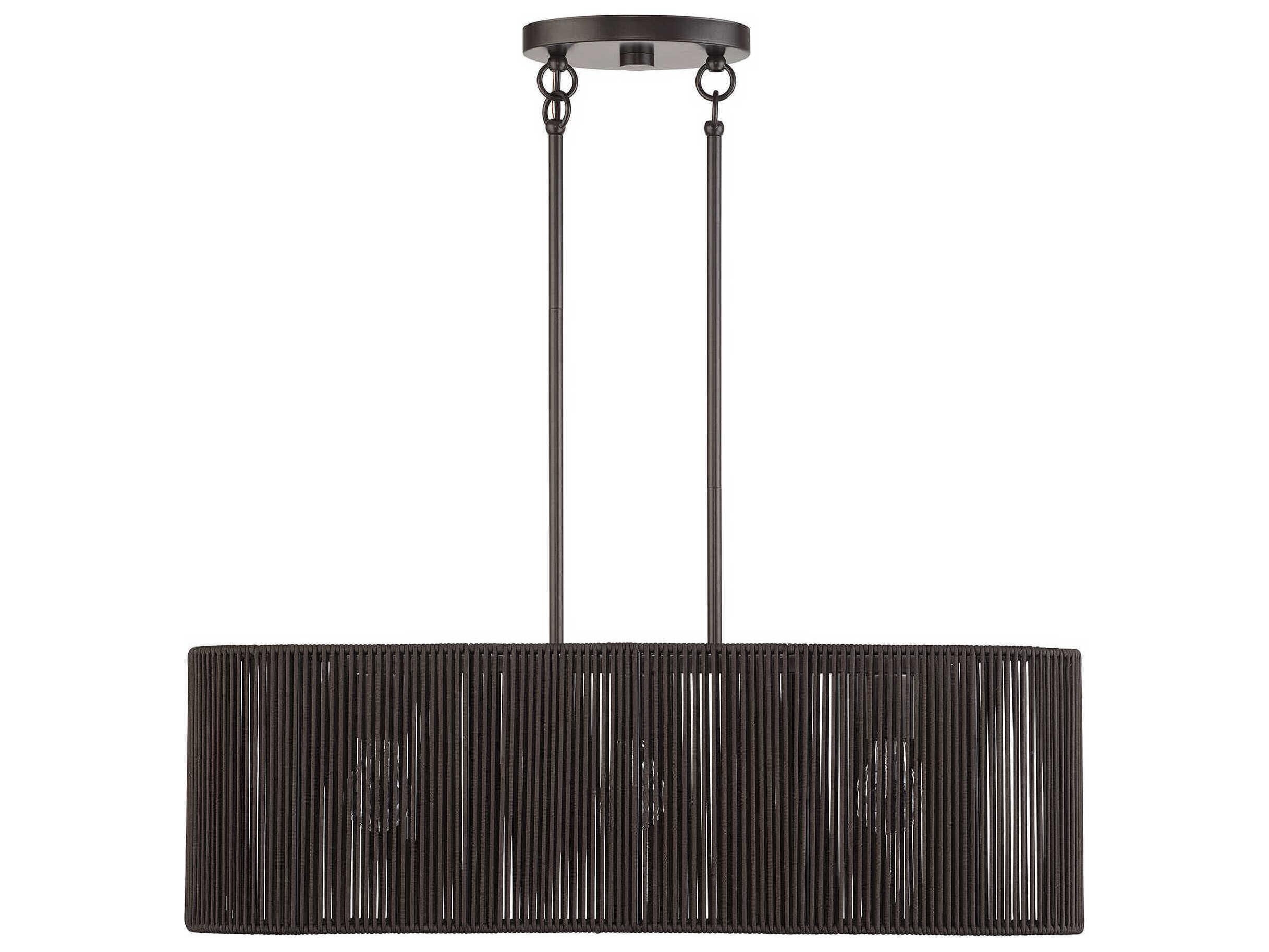 Livex Lighting Acordia 3-Light English Bronze Linear Island Pendant