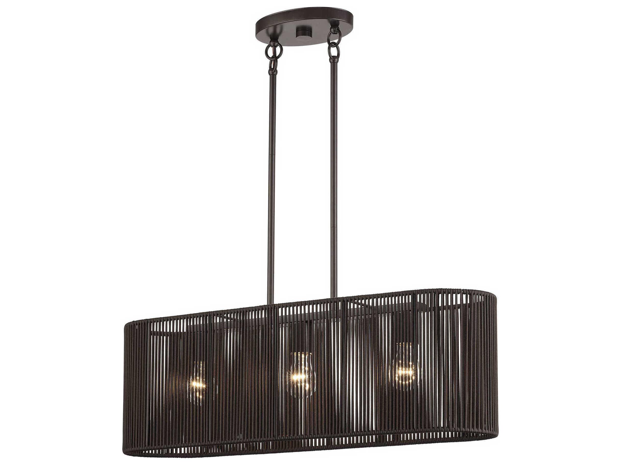 Livex Lighting Acordia 3-Light English Bronze Linear Island Pendant