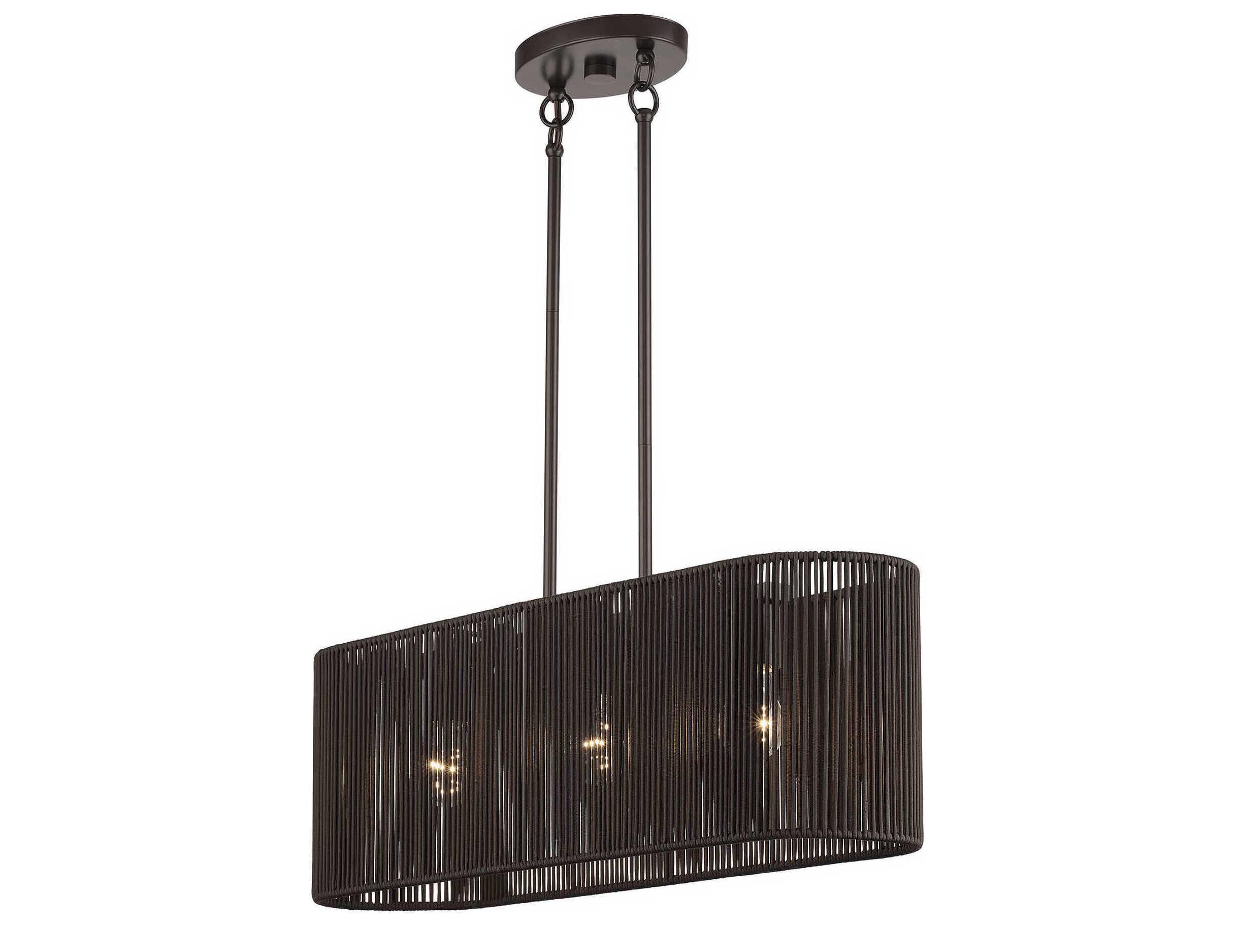 Livex Lighting Acordia 3-Light English Bronze Linear Island Pendant