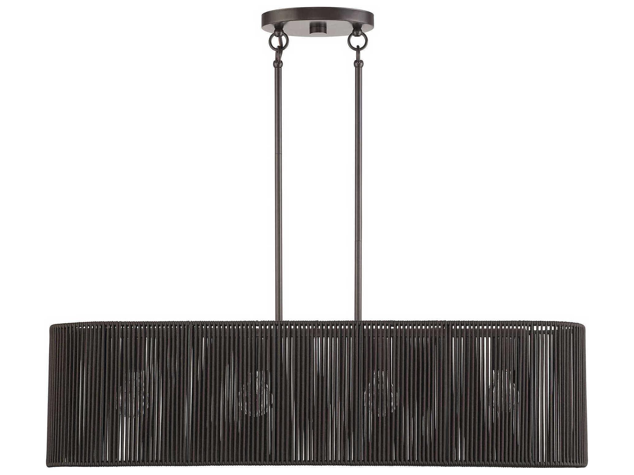 Livex Lighting Acordia 4-Light English Bronze Drum Island Pendant