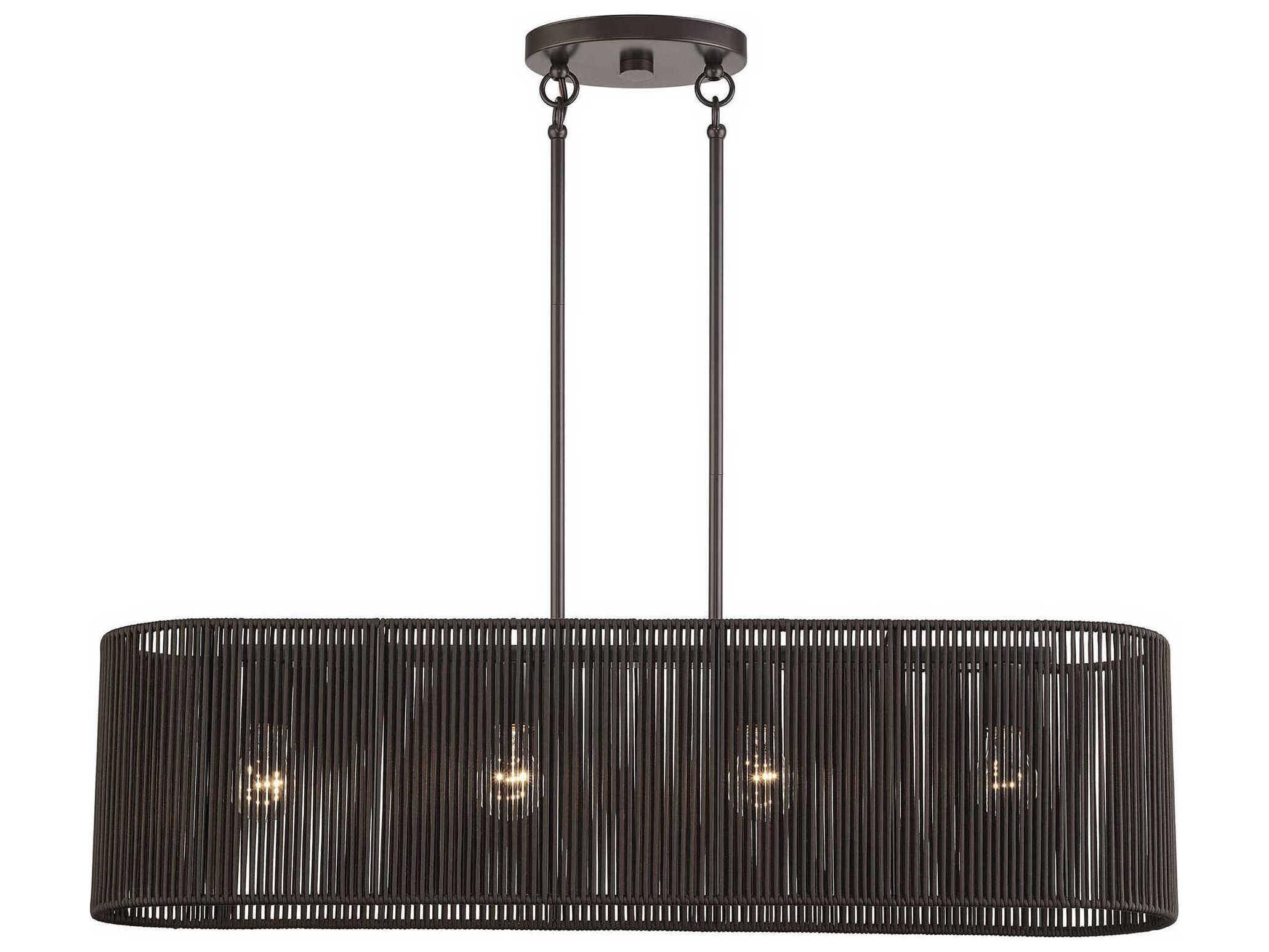 Livex Lighting Acordia 4-Light English Bronze Drum Island Pendant