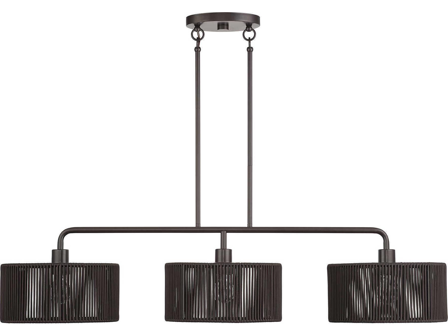 Livex Lighting Acordia 3-Light English Bronze Drum Island Pendant