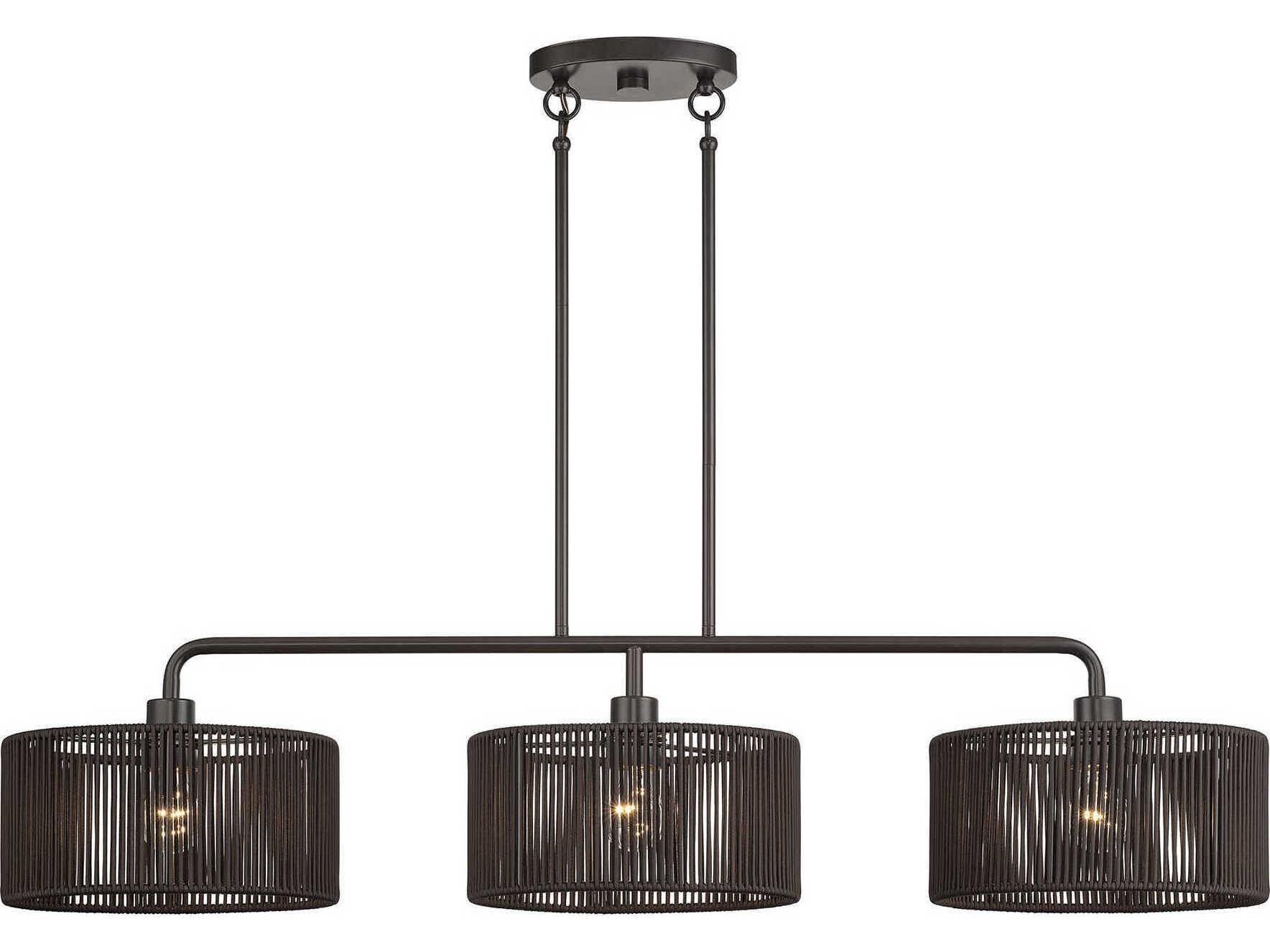 Livex Lighting Acordia 3-Light English Bronze Drum Island Pendant