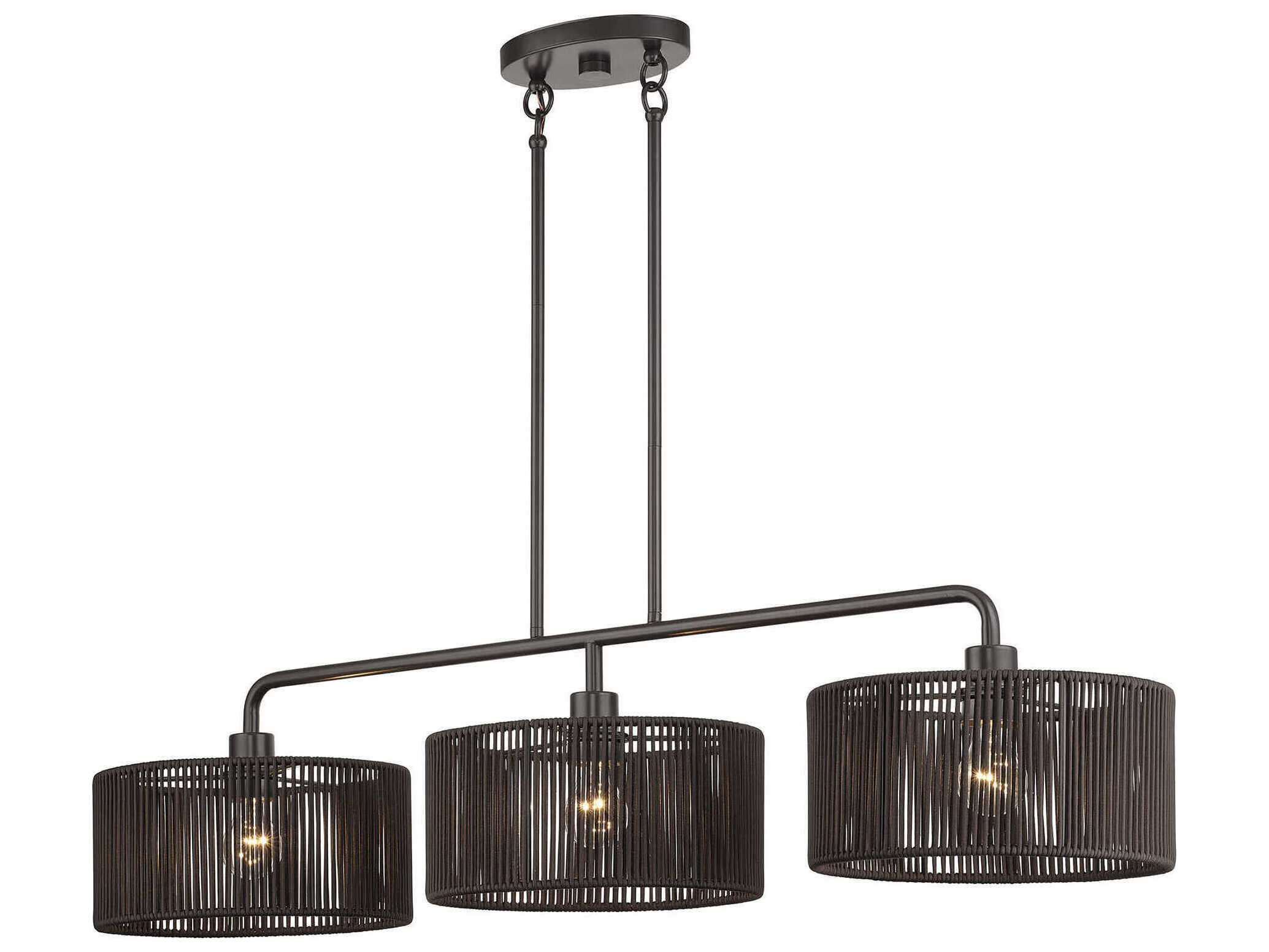 Livex Lighting Acordia 3-Light English Bronze Drum Island Pendant