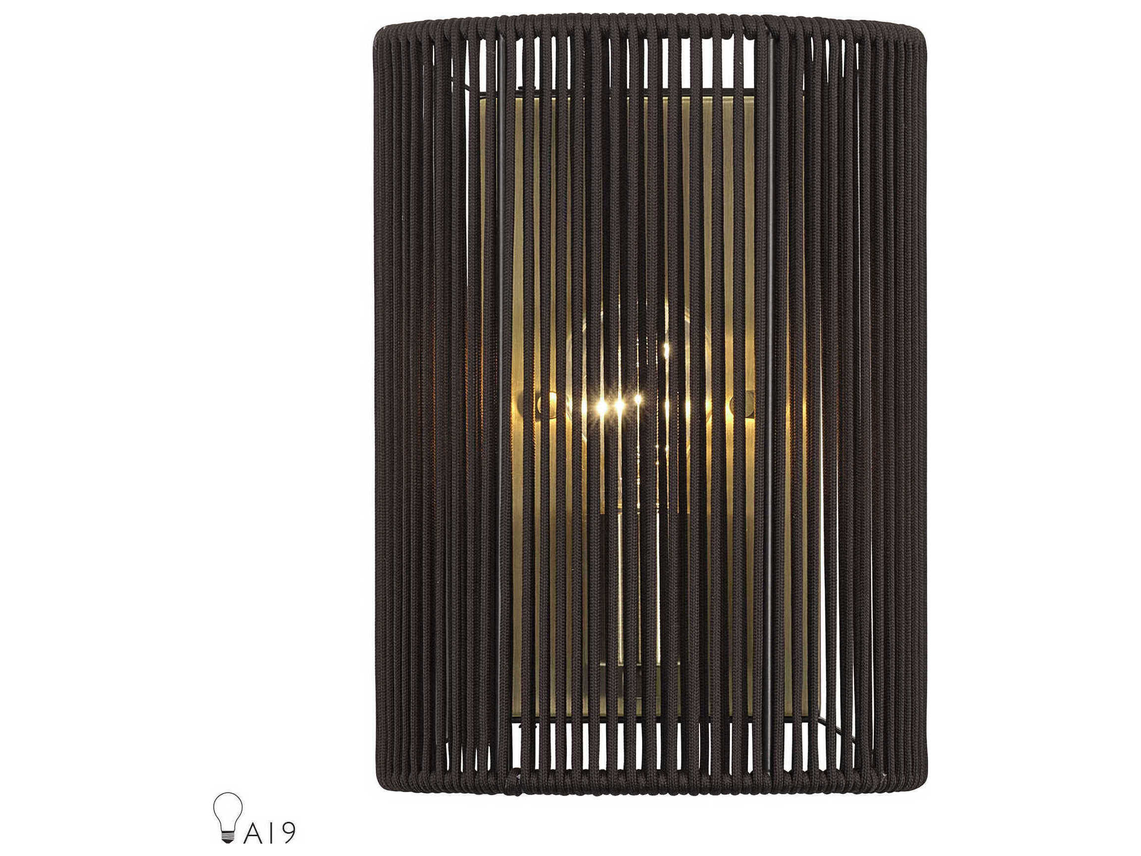 Livex Lighting Acordia 1-Light Antique Brass Wall Sconce