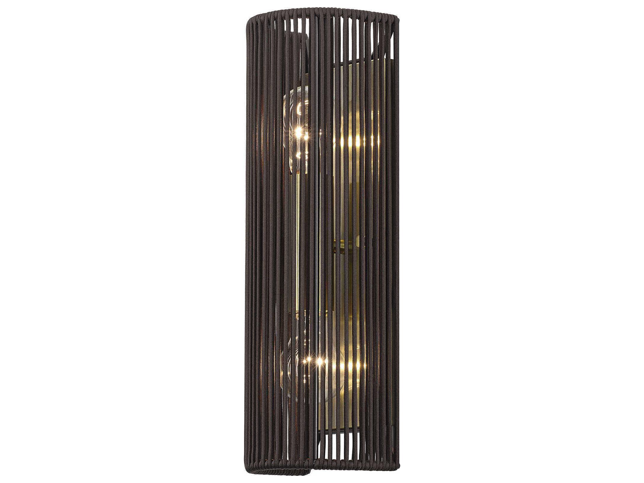 Livex Lighting Acordia 2-Light Antique Brass Wall Sconce