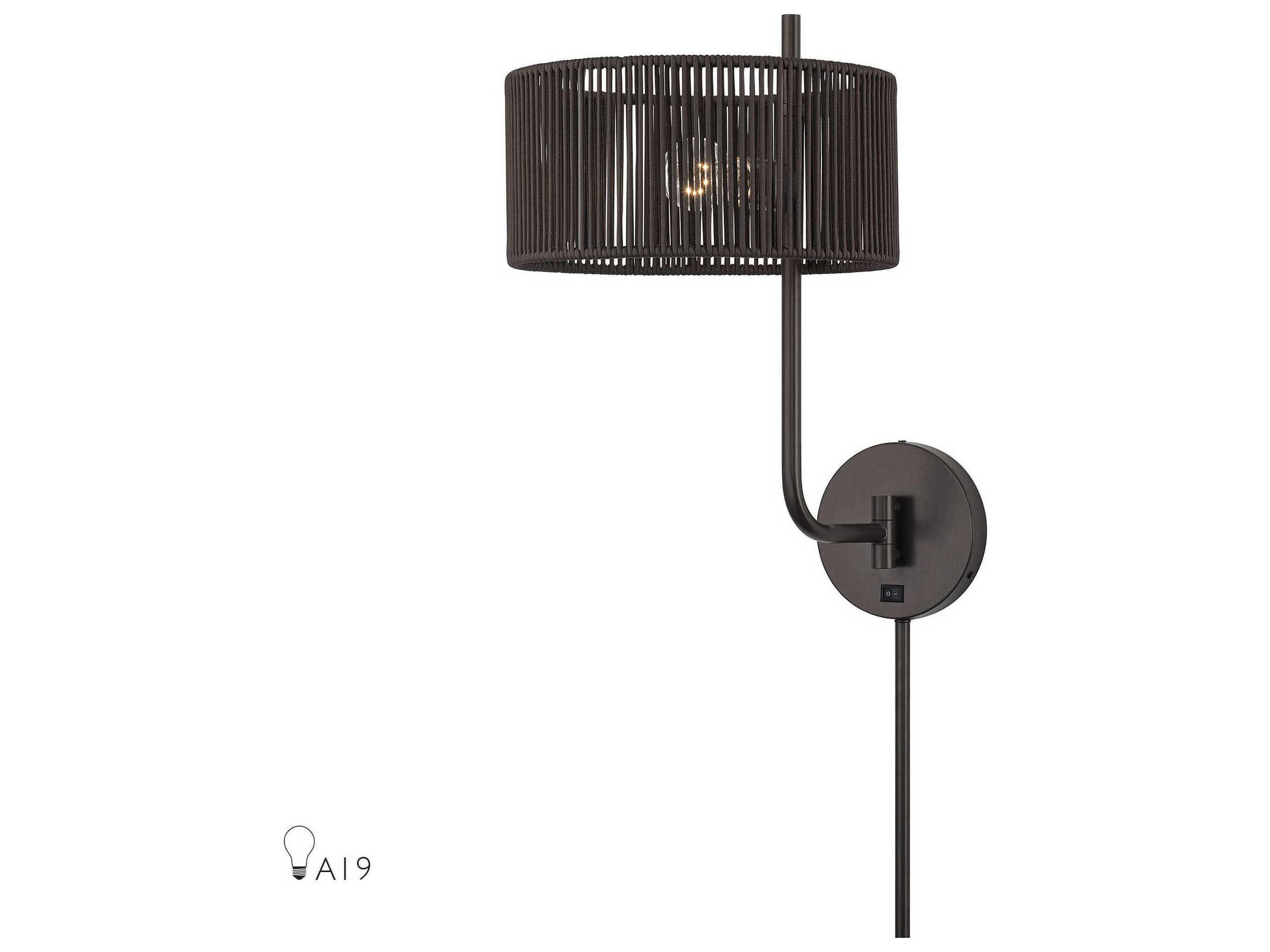 Livex Lighting Acordia 1-Light English Bronze Swing Wall Sconce
