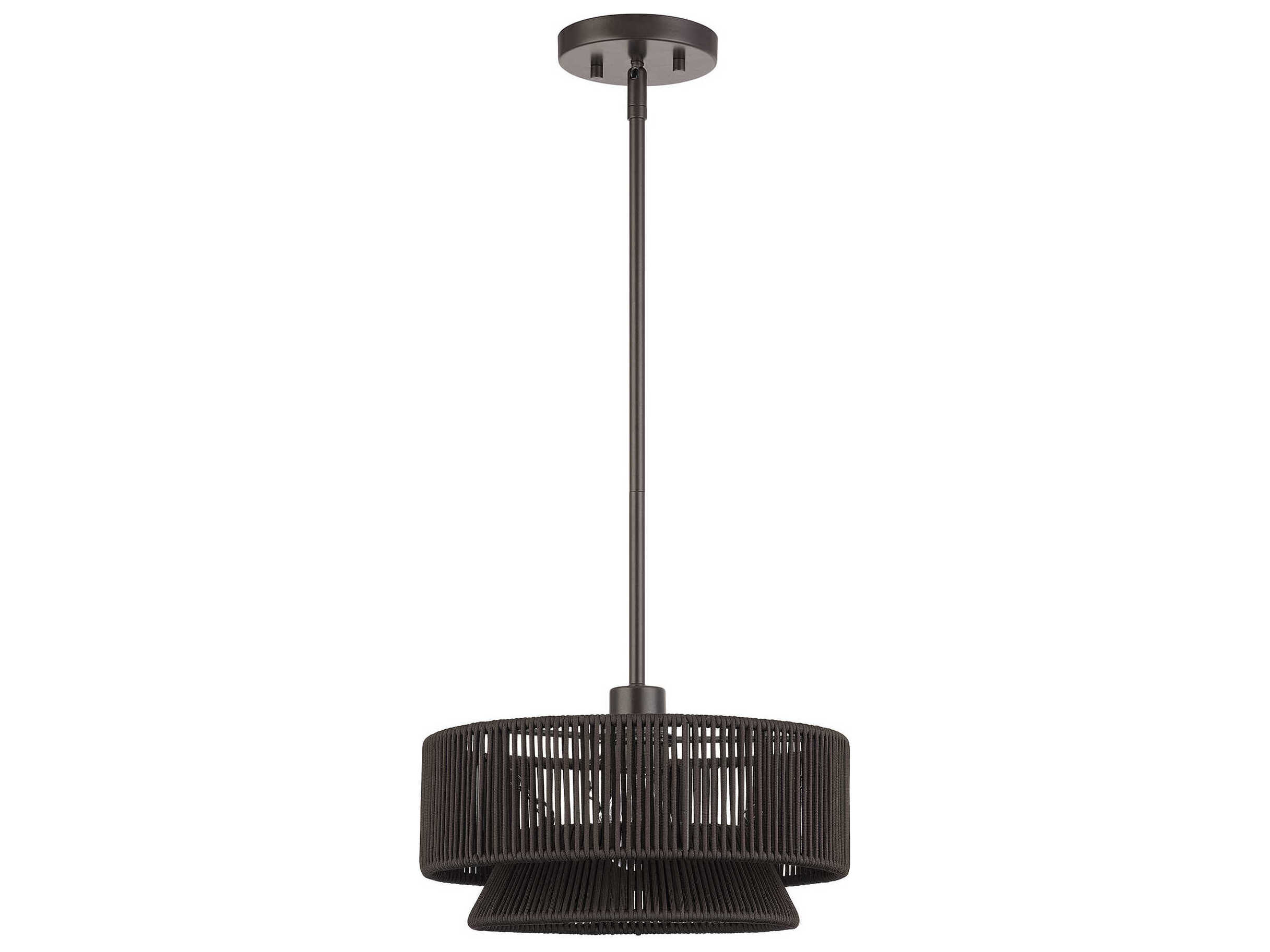 Livex Lighting Florell 1-Light English Bronze Drum Pendant