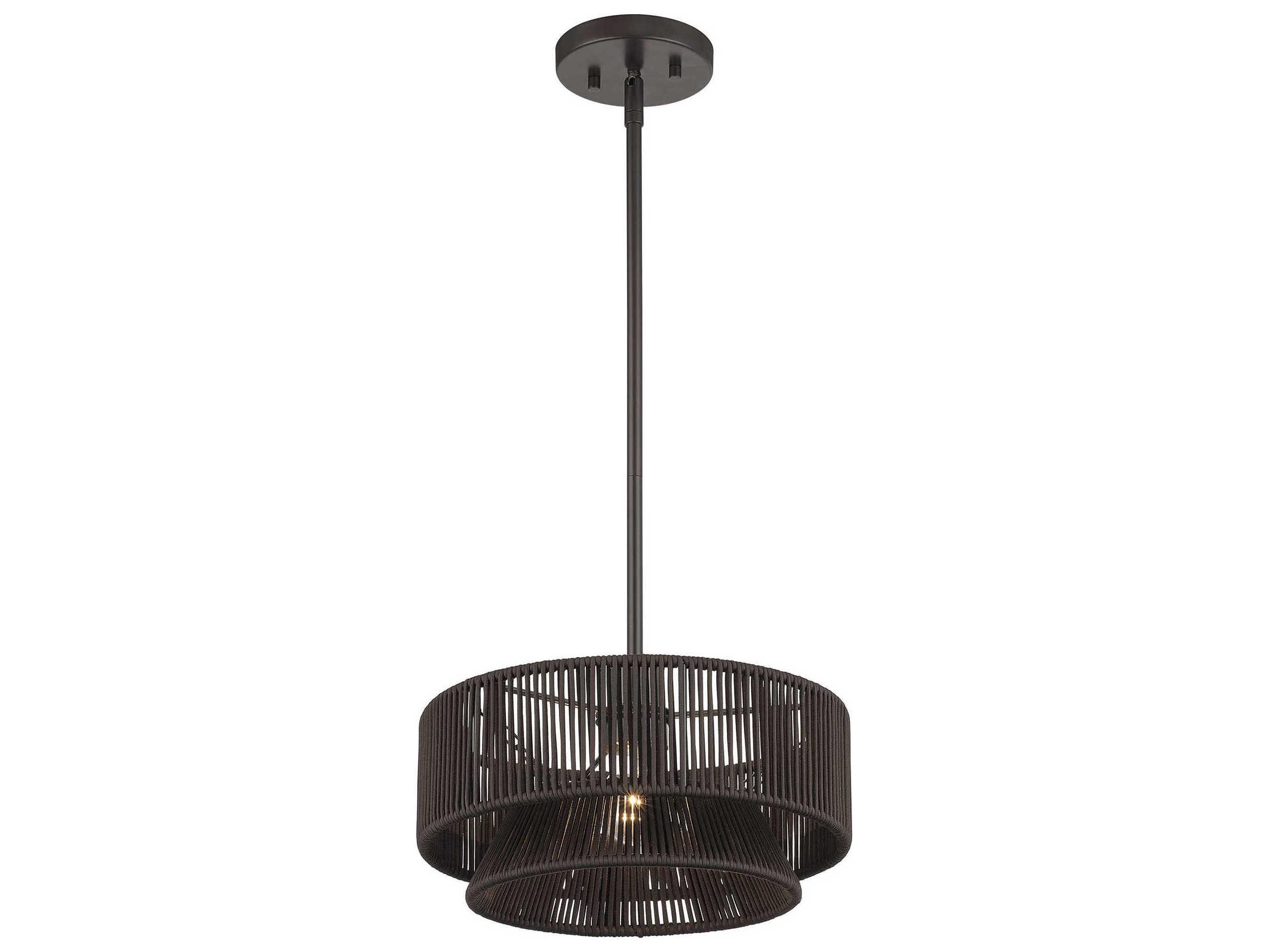 Livex Lighting Florell 1-Light English Bronze Drum Pendant