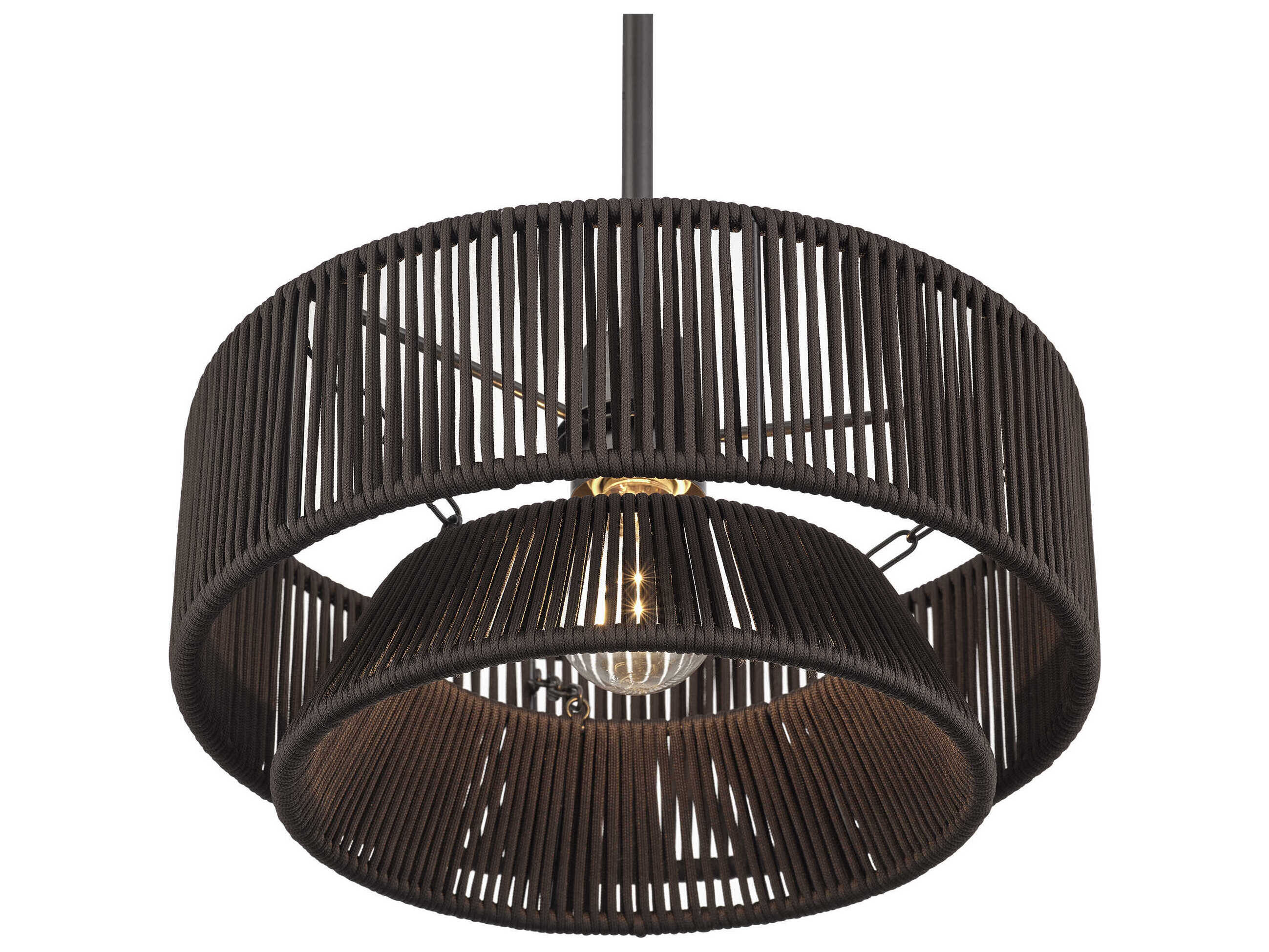 Livex Lighting Florell 1-Light English Bronze Drum Pendant