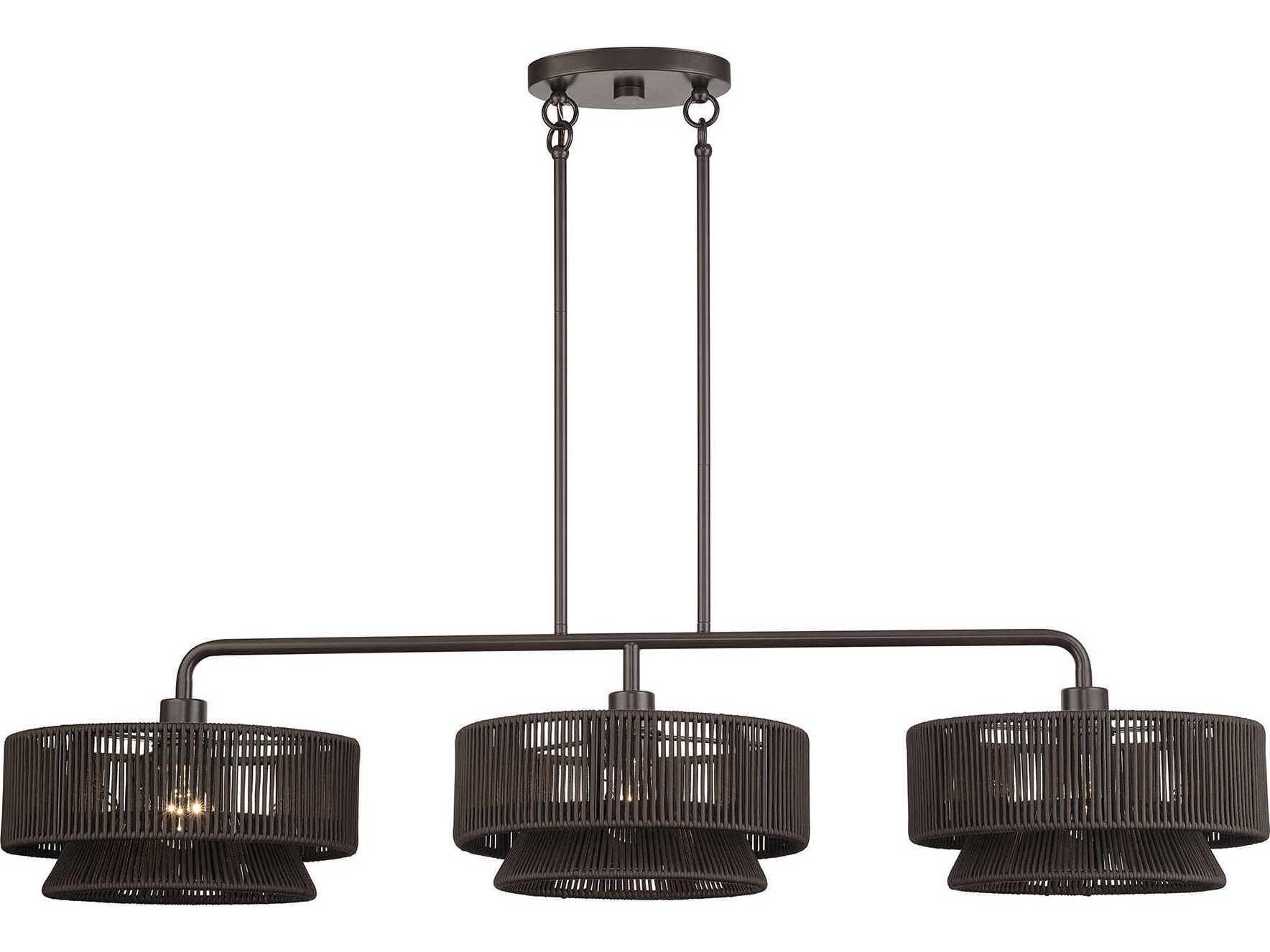 Livex Lighting Florell 3-Light English Bronze Drum Island Pendant