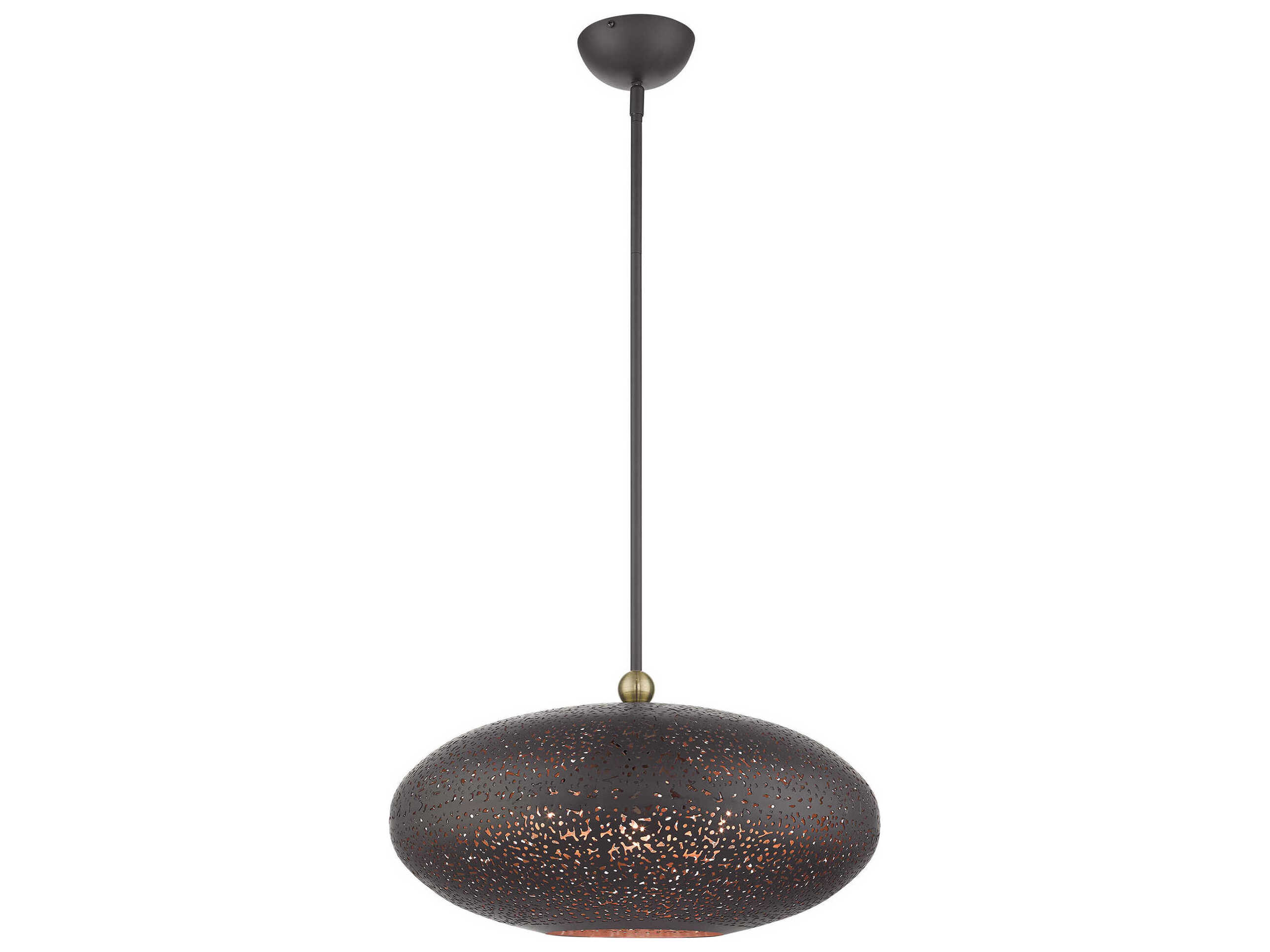 Livex Lighting Charlton 3-Light Bronze Antique Brass Globe Pendant