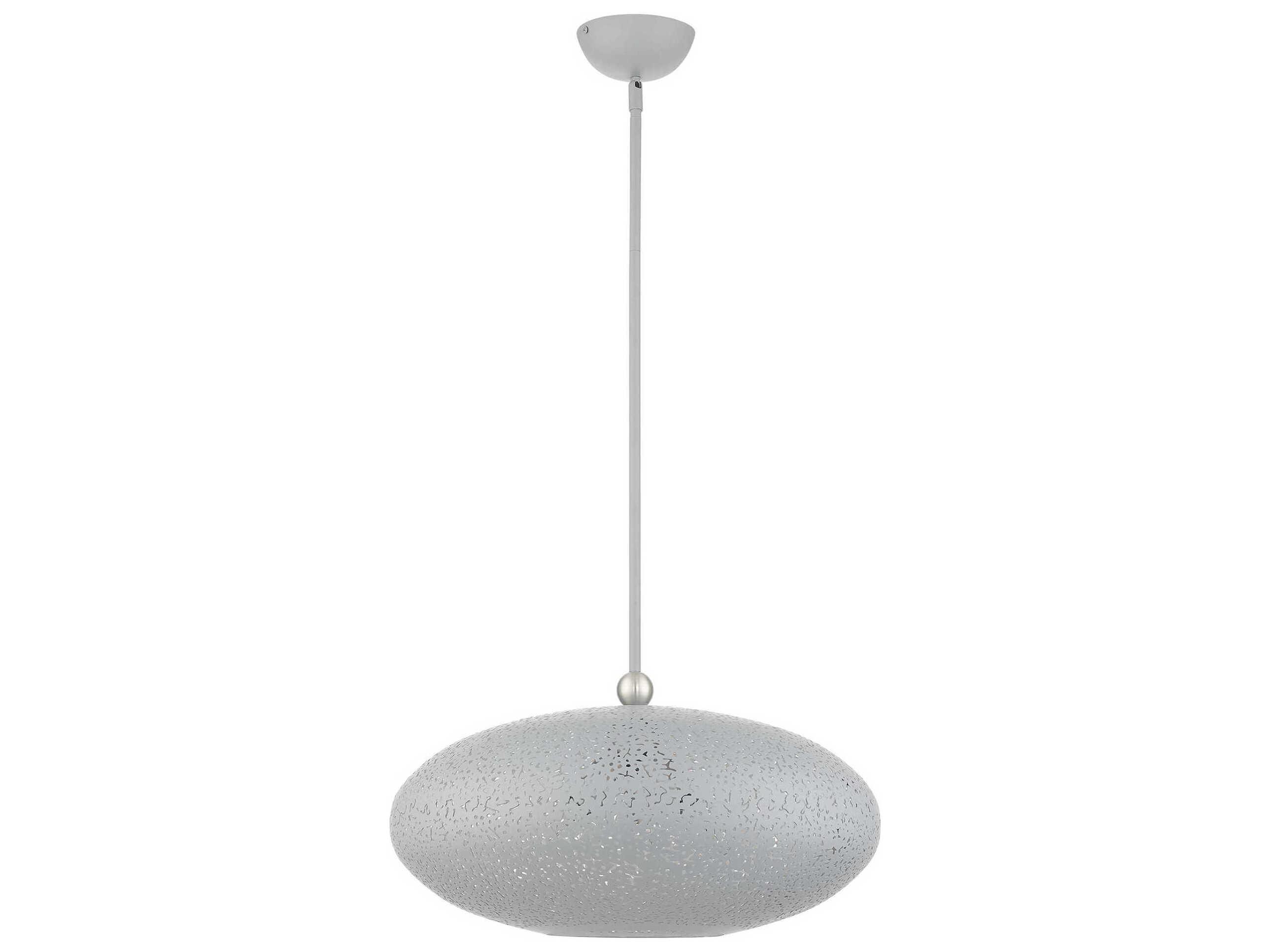 Livex Lighting Charlton 3-Light Nordic Gray Brushed Nickel Globe Pendant