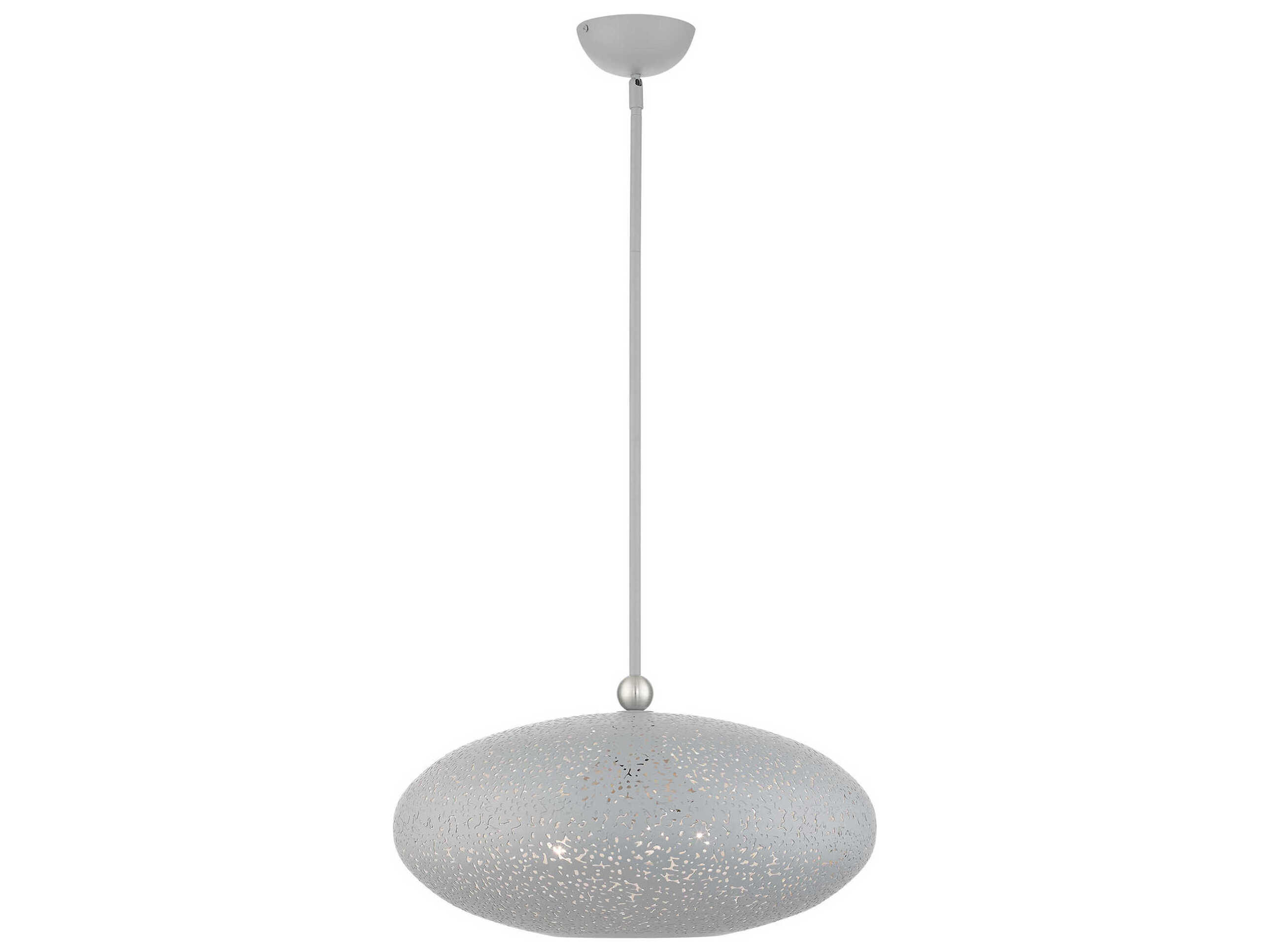 Livex Lighting Charlton 3-Light Nordic Gray Brushed Nickel Globe Pendant