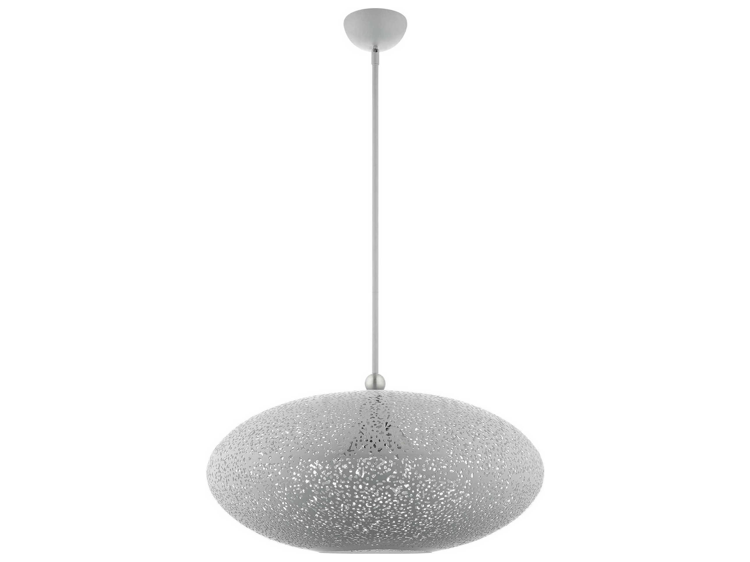 Livex Lighting Charlton 3-Light Nordic Gray Brushed Nickel Globe Pendant