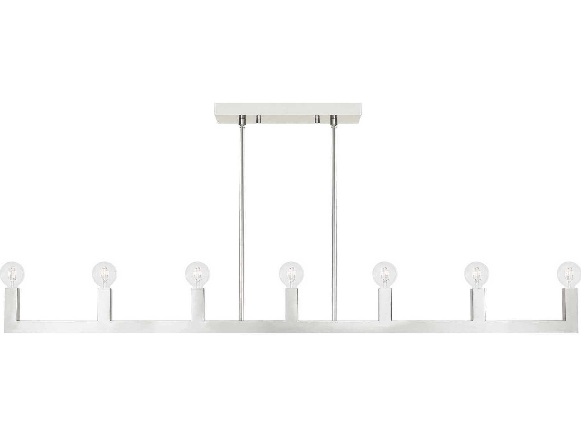 Livex Lighting Solna 7-Light Brushed Nickel Island Pendant