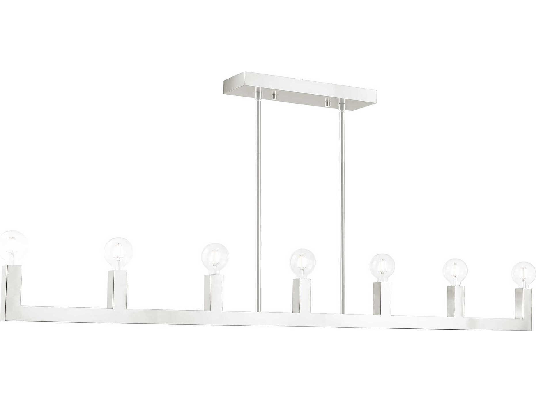 Livex Lighting Solna 7-Light Brushed Nickel Island Pendant